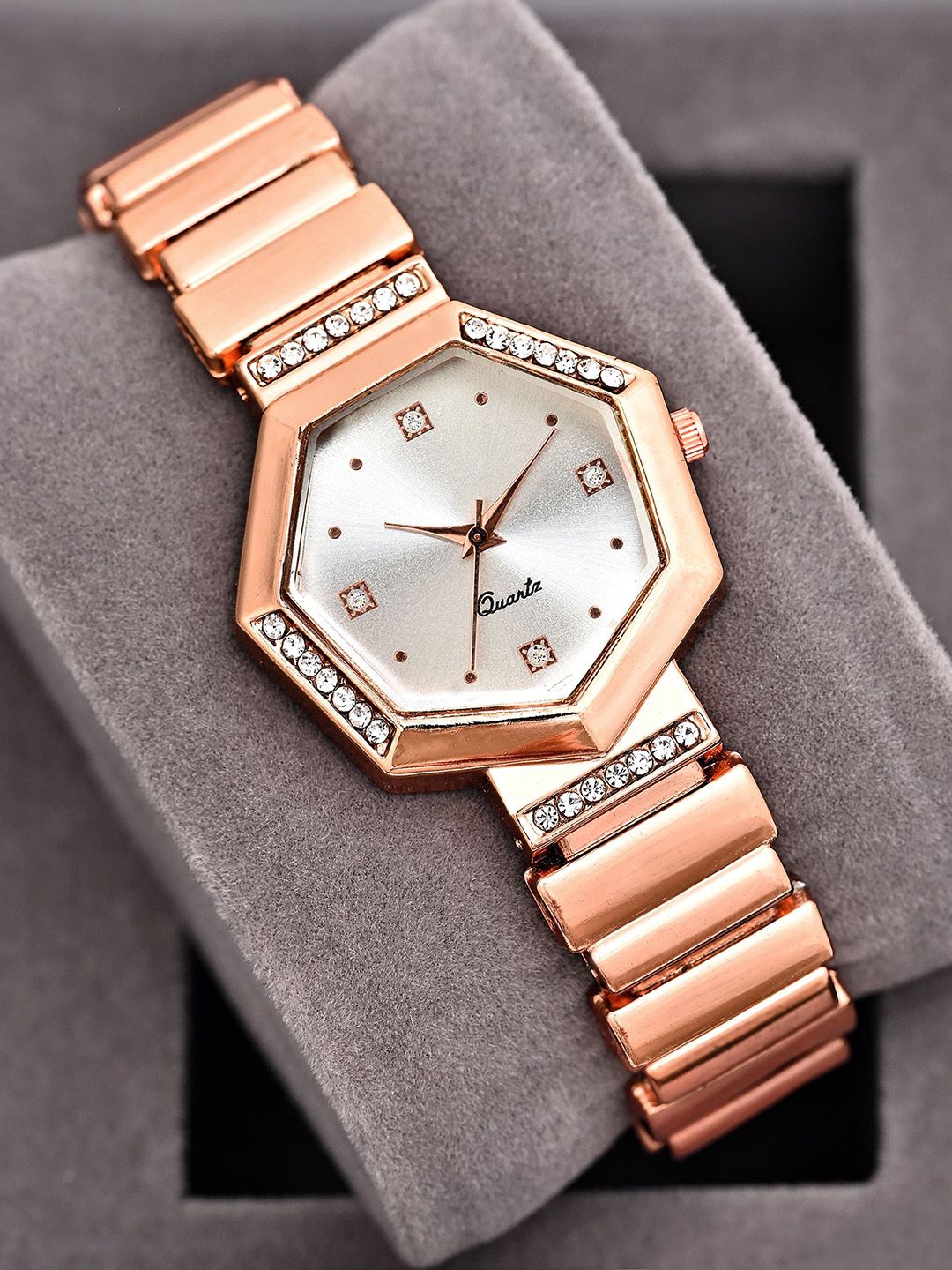 SWADESI STUFF Women Dial & Straps Analogue Watch W402 ROSEGOLD 9-picture-42