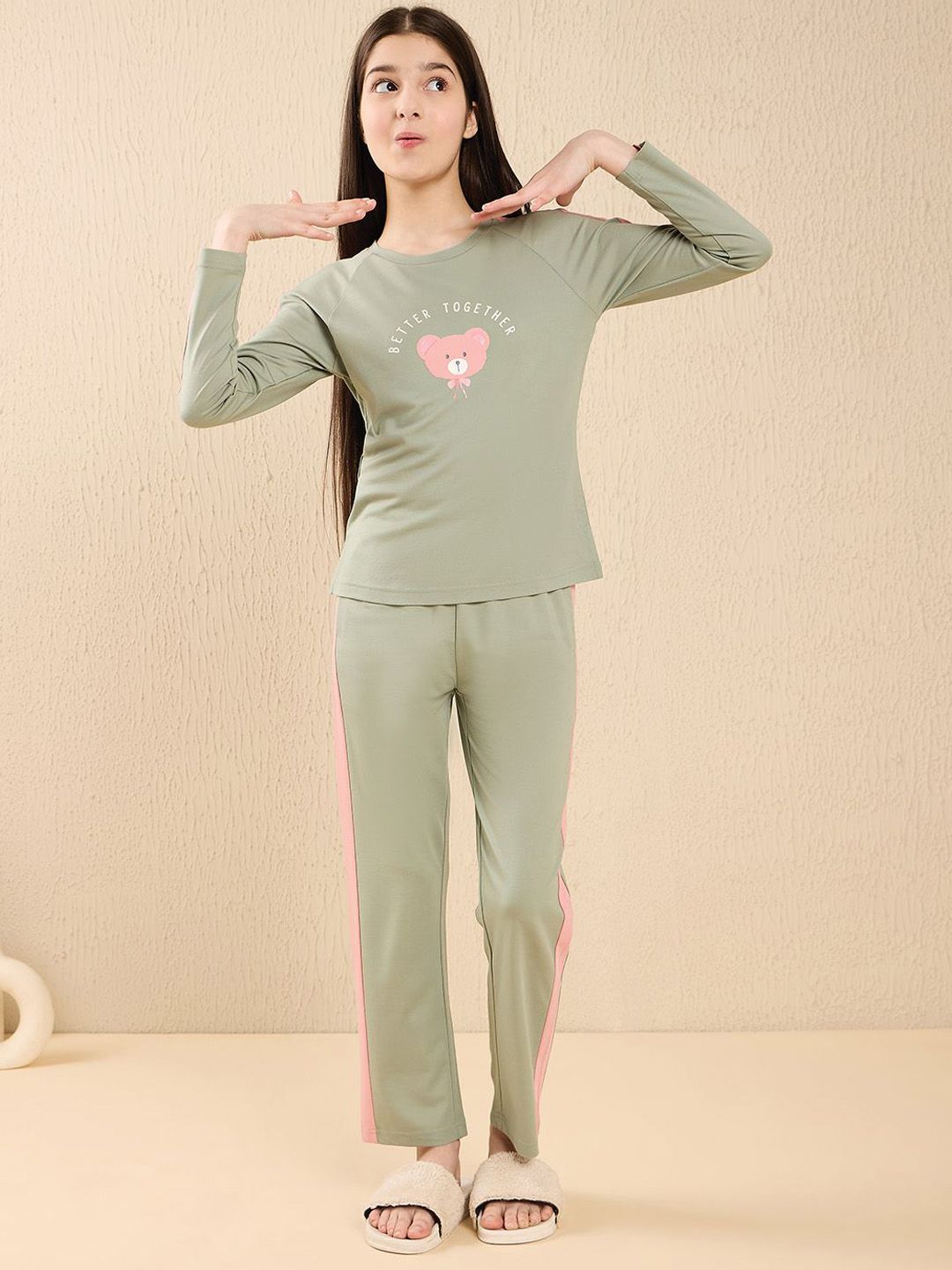 Sweet Dreams Girls Printed Night suit-picture-26