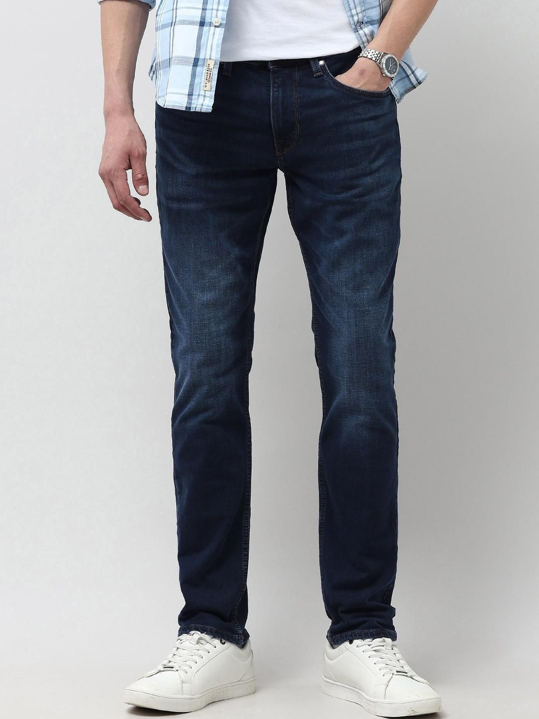 U.S. Polo Assn. Denim Co. Men Tapered Fit Mid-Rise Heavy Fade Stretchable Jeans-picture-38