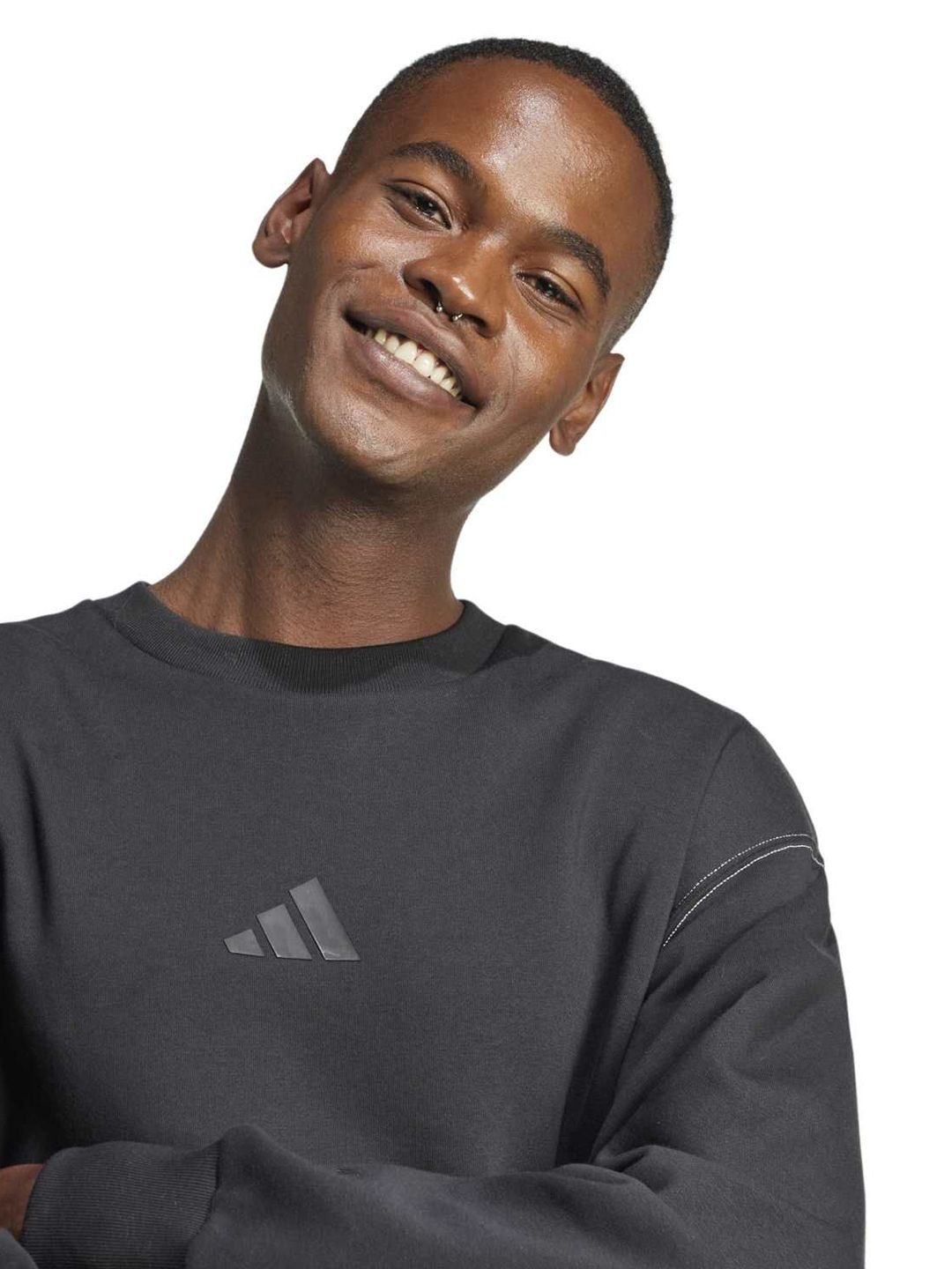 ADIDAS ALL SZN Graphic Cotton Crew Neck Sweatshirt-image-5