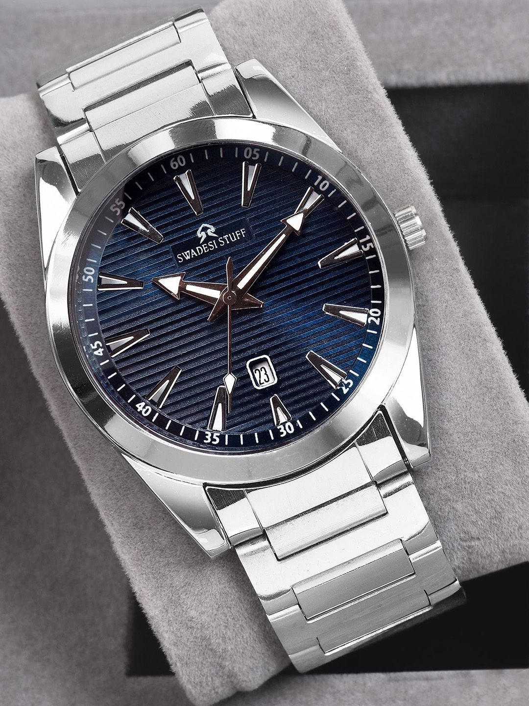 SWADESI STUFF Men Dial & Straps Analogue Watch SDS 168 BLUE 9-picture-11