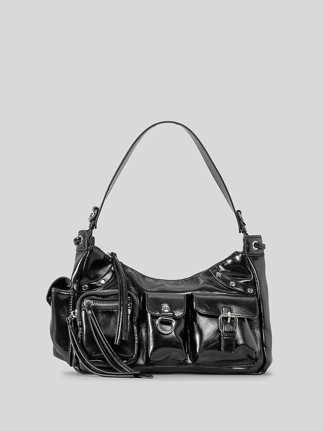 CORSICA Women Solid Structured Zip Detail Shoulder Bag-picture-57