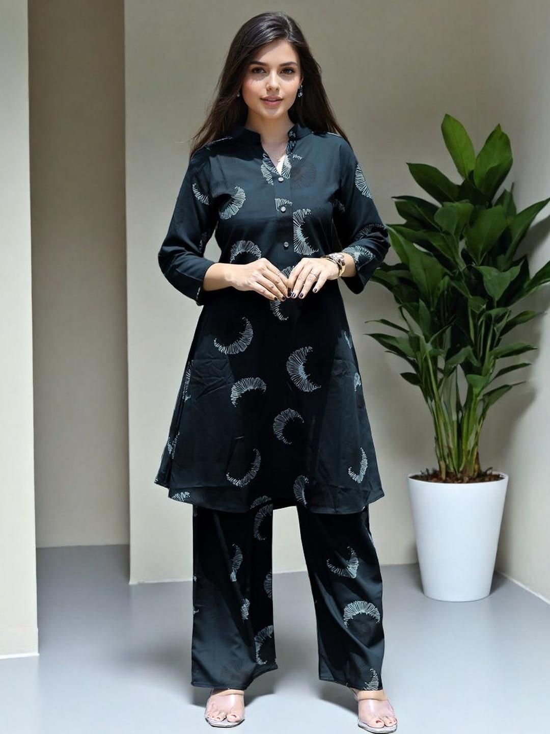 SZN Floral Printed Tunic & Trousers Co-Ord Set