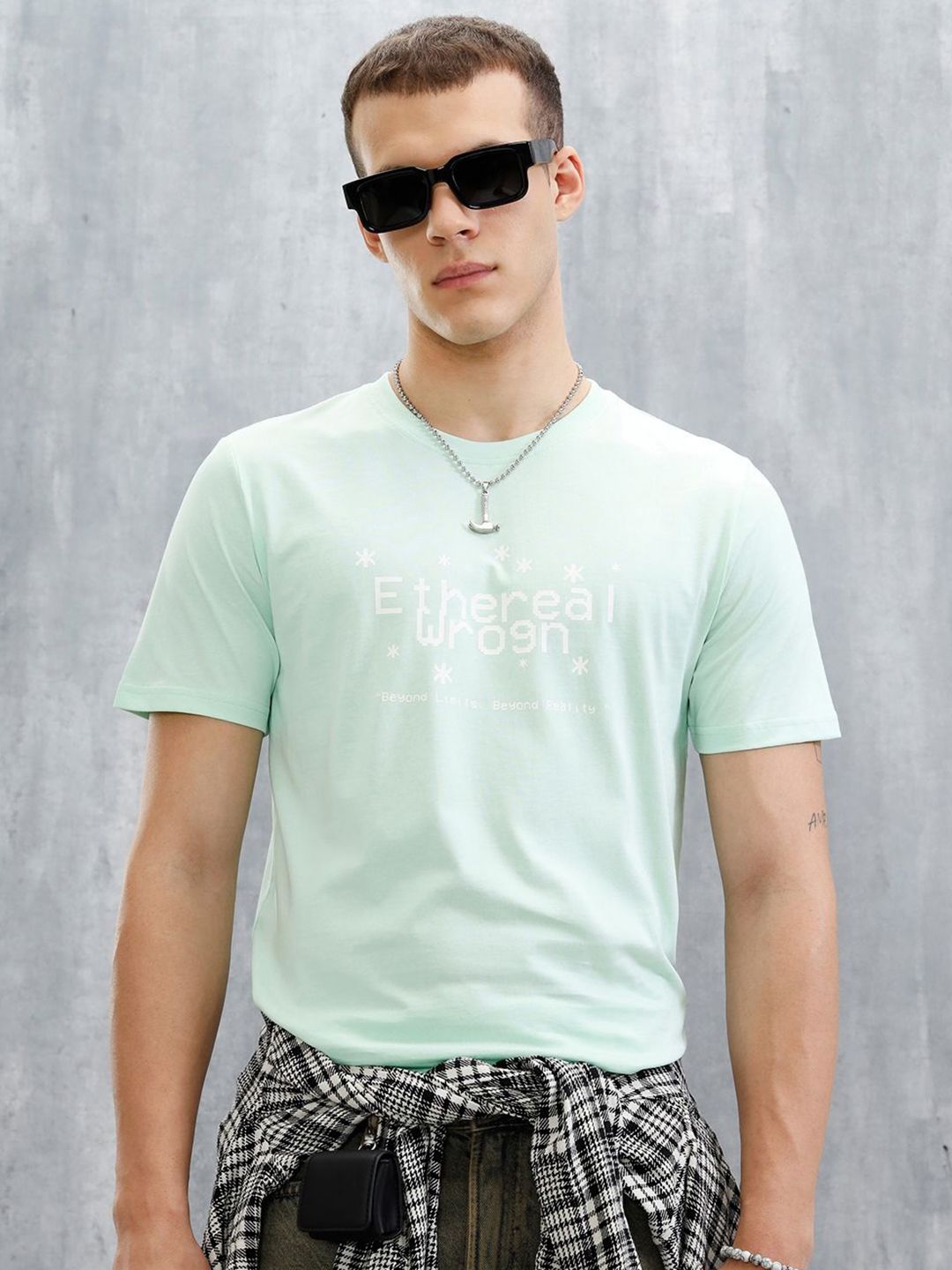 WROGN Men Typography Printed Round Neck Pure Cotton T-shirt-picture-14