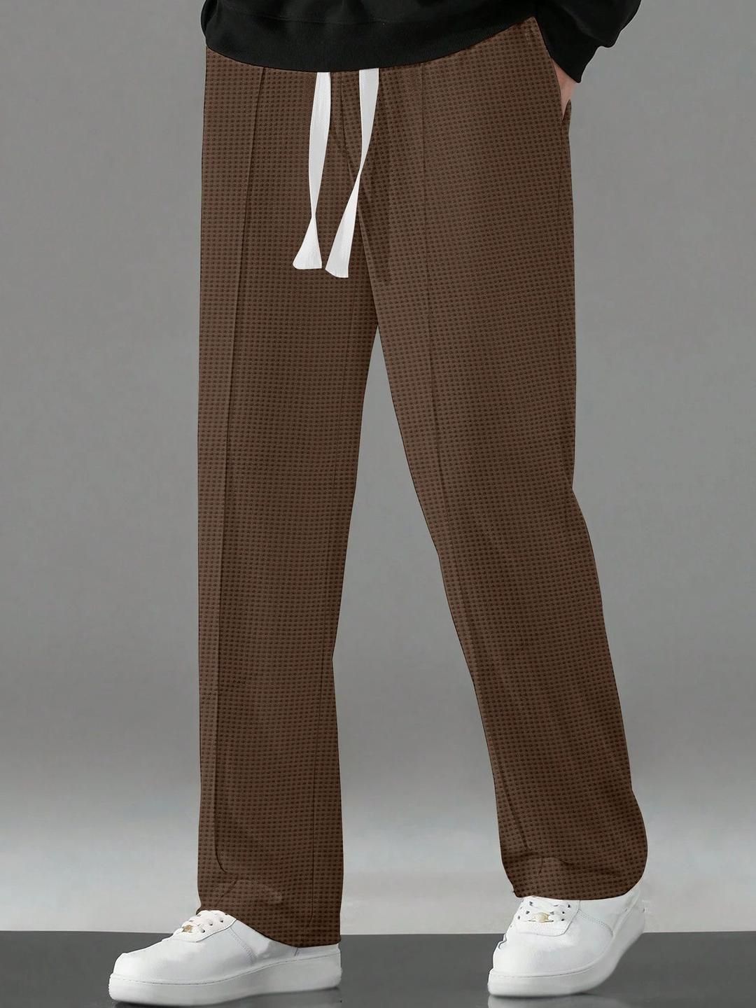 HAPPY KHAJANA Men Loose Fit Pleated Mid-Rise Korean Pants-image-45