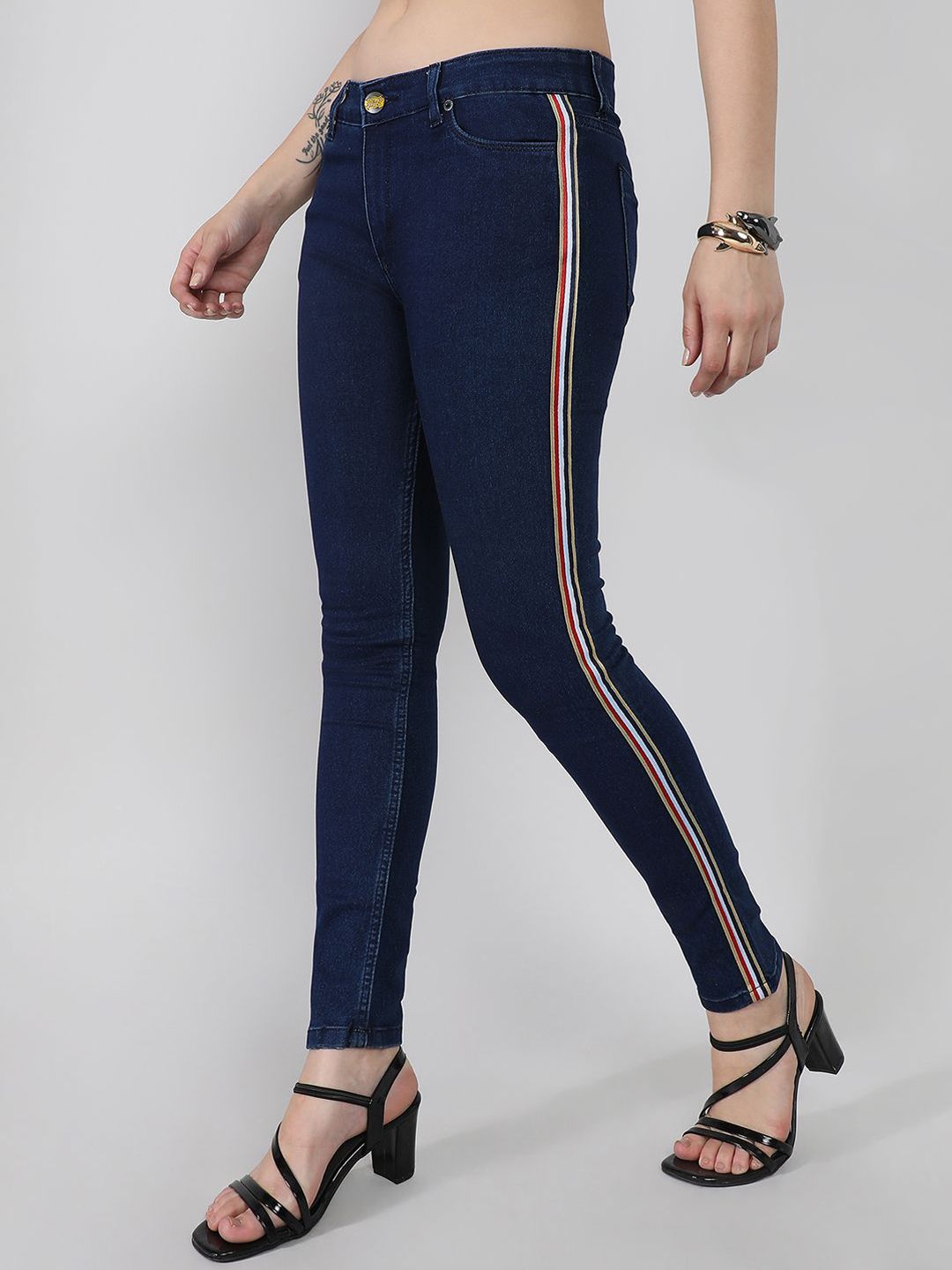 Campus Sutra Women Comfort Relaxed Fit Mid-Rise Stretchable Cotton Jeans-image-45