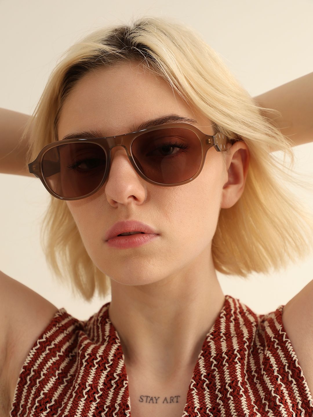 ONLY Women Brown Lens & Brown Oversized Sunglasses With UV Protected Lens-picture-15