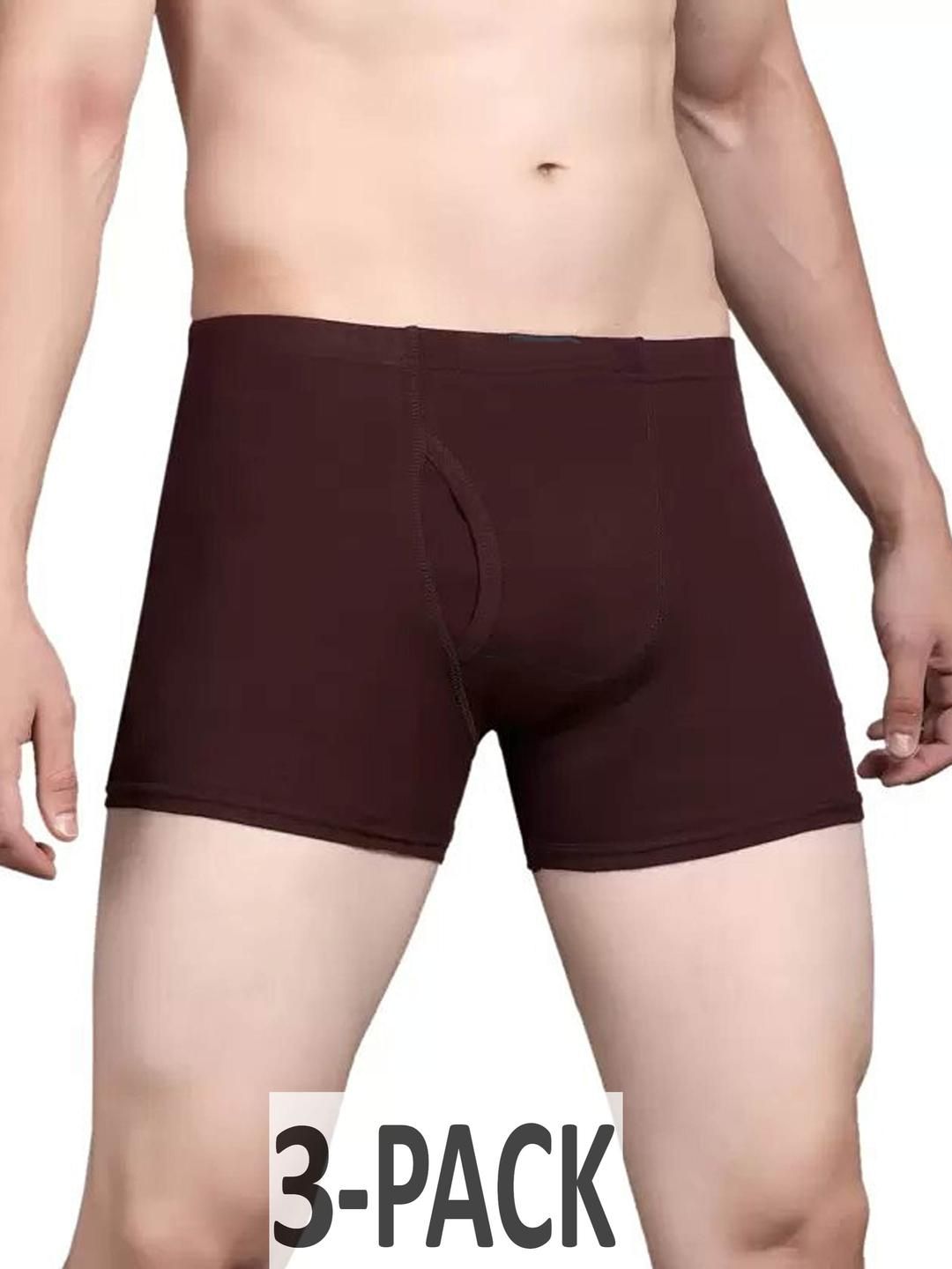 CAVENDERS Men Pack Of 3 Cotton Mid-Rise Basic Briefs-picture-15