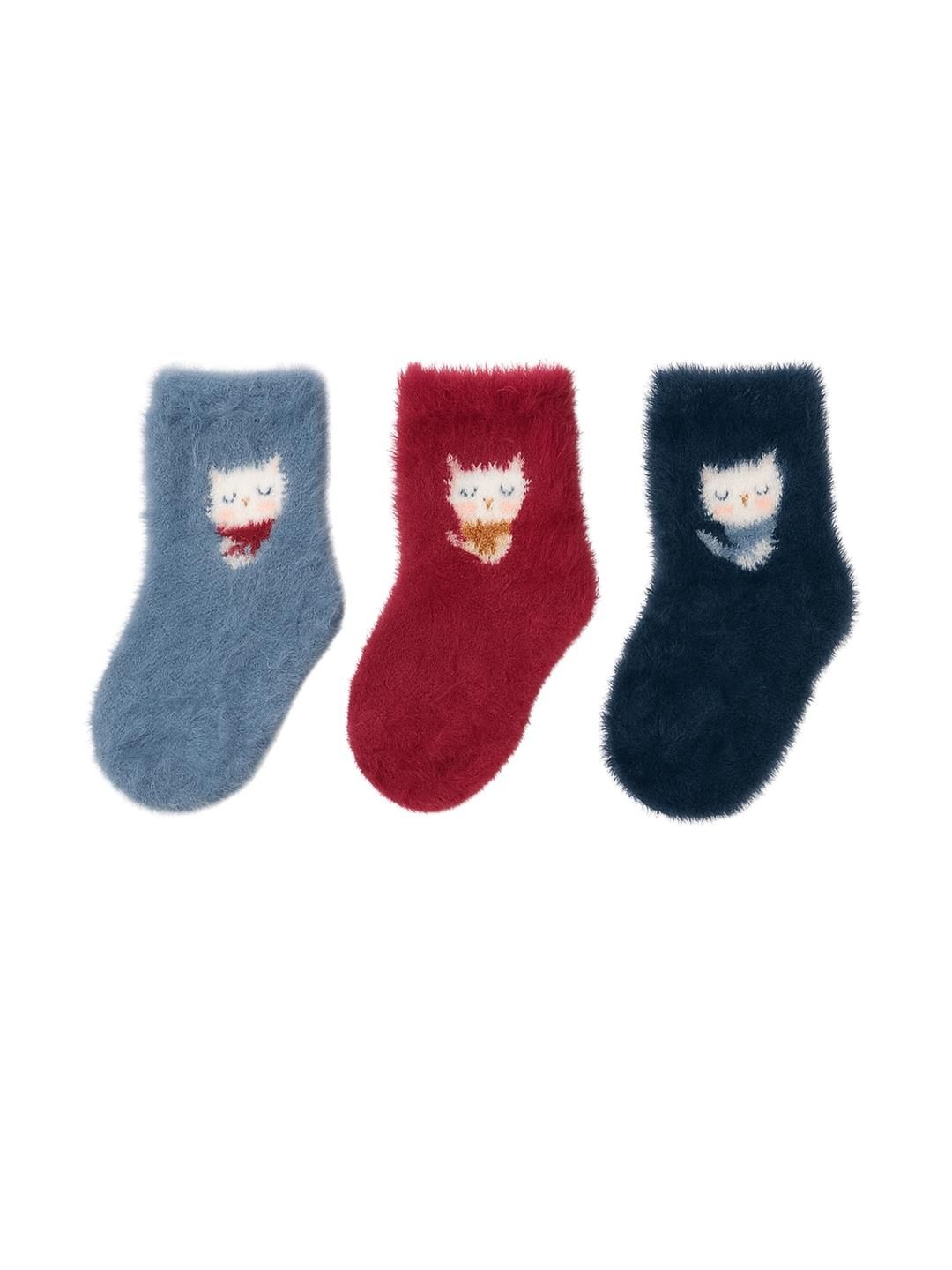 Cdeck Unisex Kids Pack Of 6 Multicolored Baby Rabbit Wool Socks-picture-24