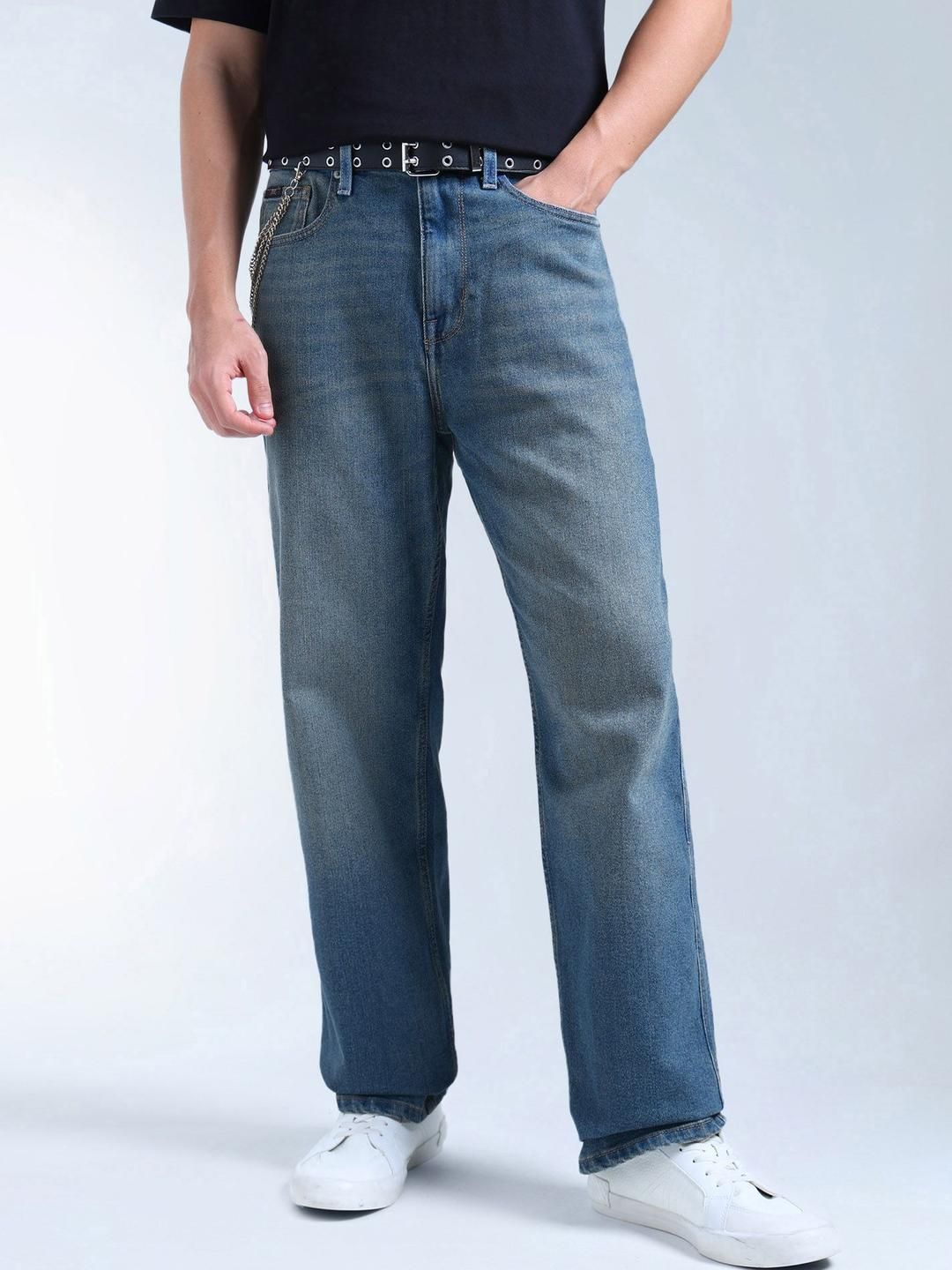 Flying Machine Men Relaxed Fit Mid-Rise Light Fade Stretchable Jeans-picture-23