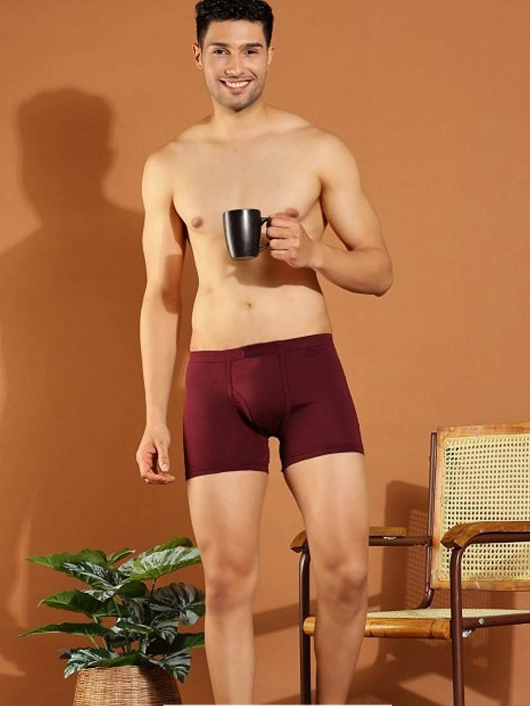 CAVENDERS Men Pack Of 3 Cotton Mid-Rise Basic Briefs-picture-22