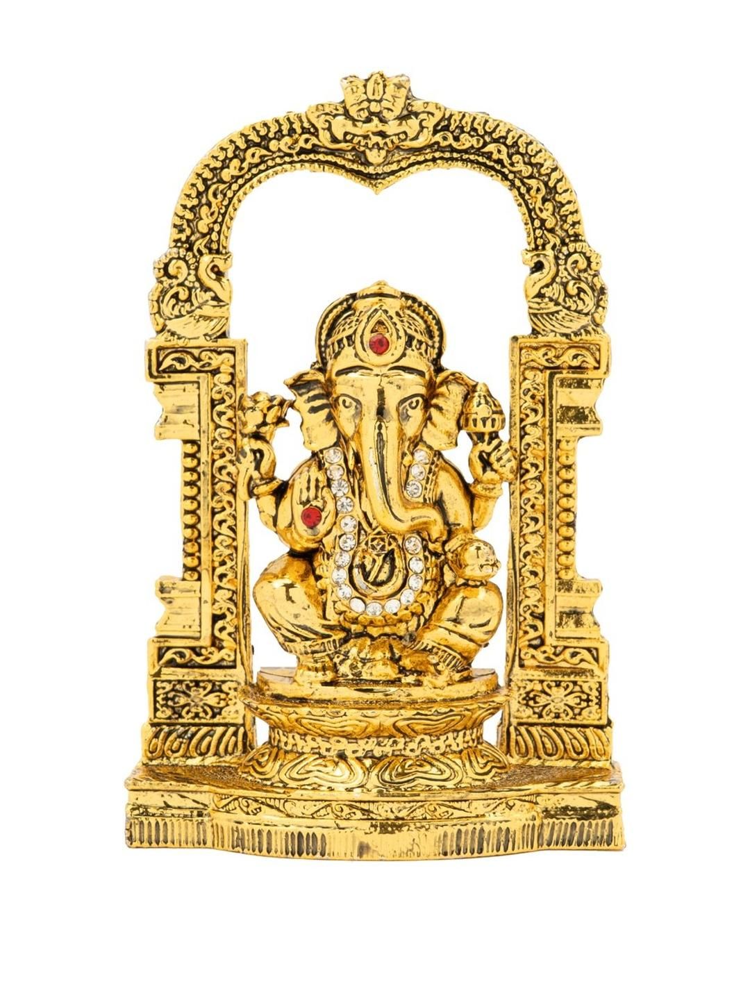 Kulin Gold-Toned Lord Ganesha Idol Showpiece-picture-29