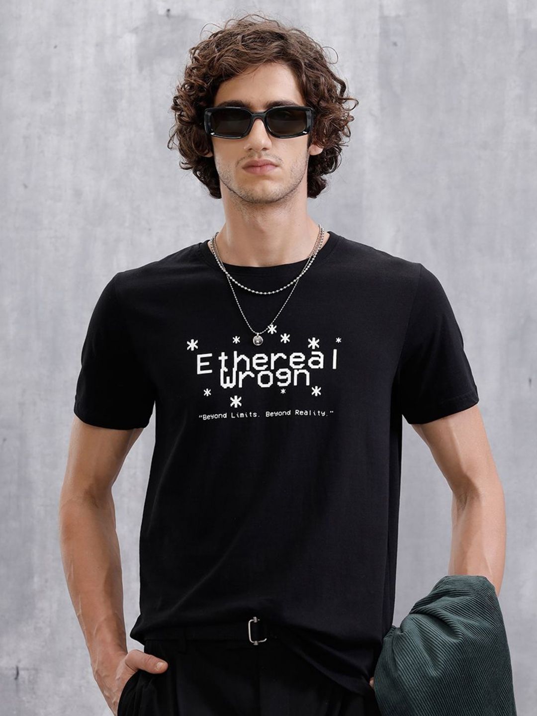 WROGN Typography Printed Pure Cotton Slim Fit T-shirt-picture-39