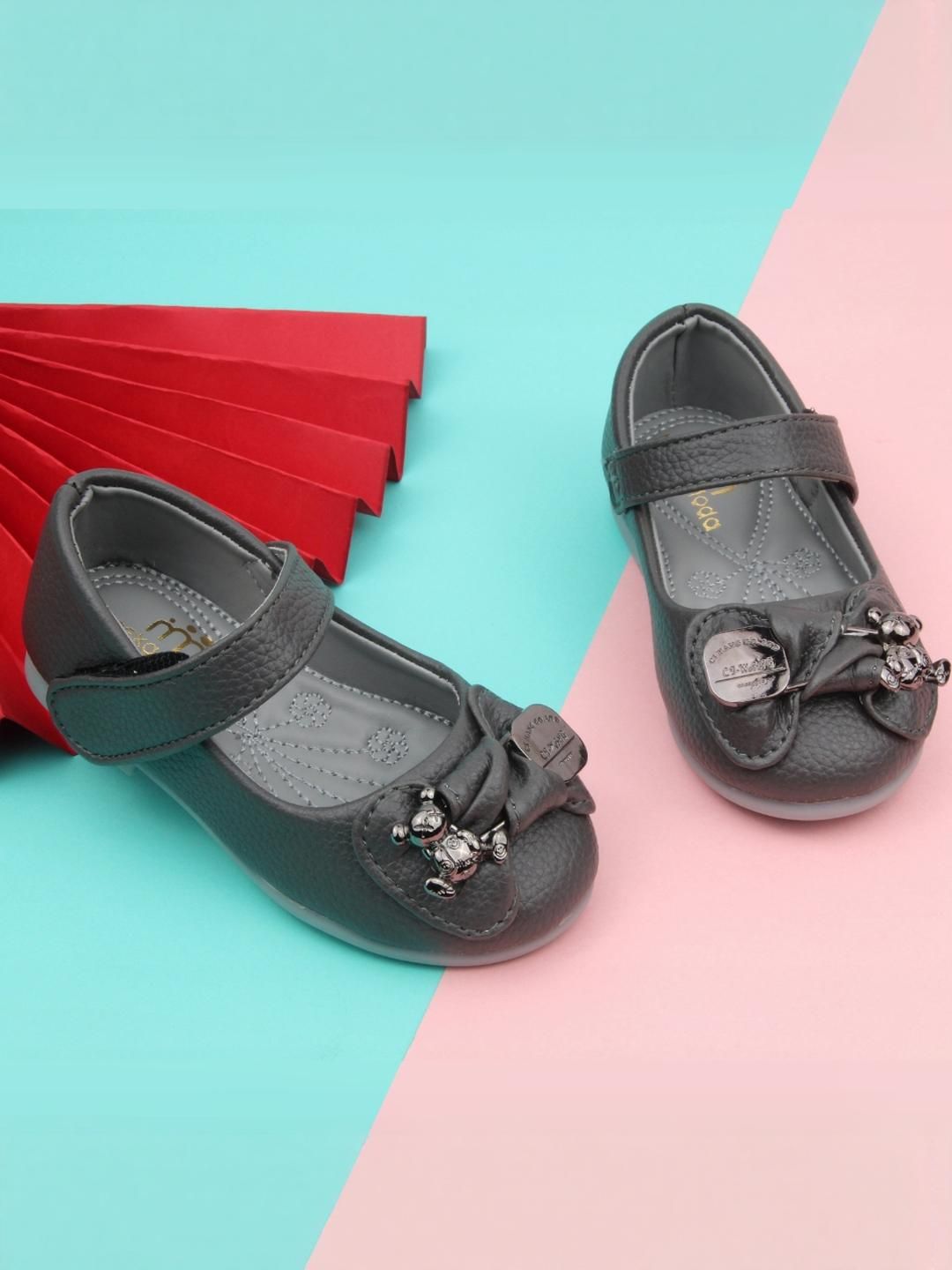 NESKA MODA Girls Grey Synthetic Leather Booties-picture-40