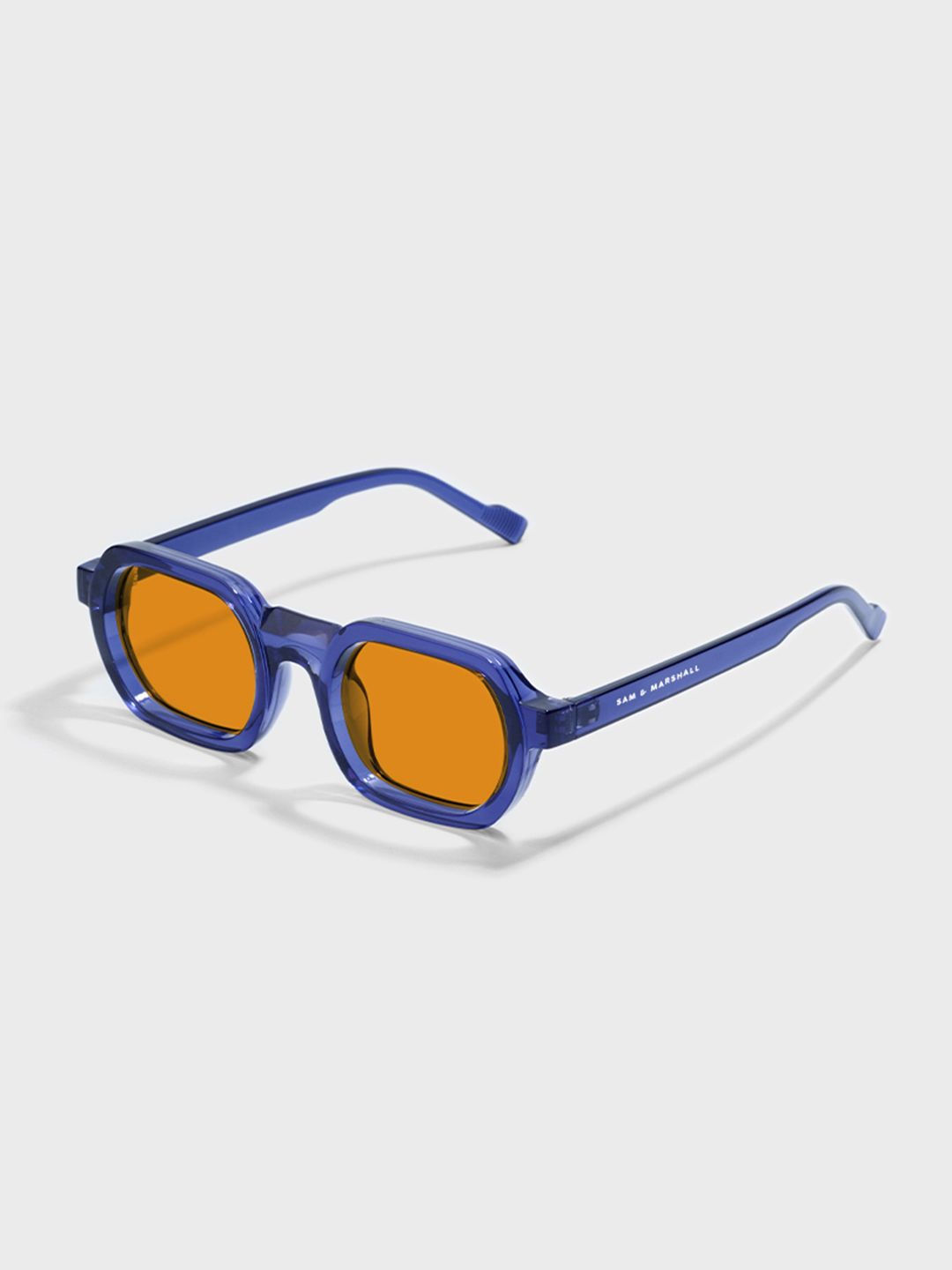 SAM & MARSHALL Unisex Blue Square Sunglasses with UV Protected Lens-image-41