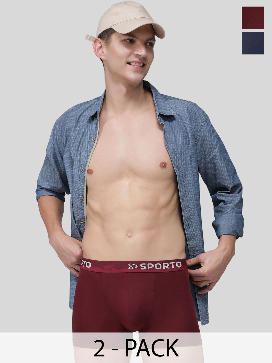 MACHO Pack Of 2 Short Trunks ASI089BTRNK-ASST-XL-2PC-picture-24