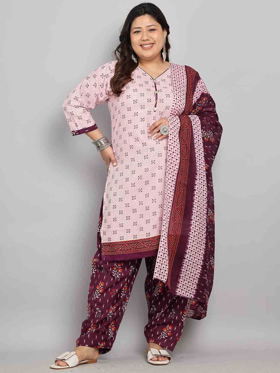 Rajnandini Women Abstract Printed Kurti with Salwar & Dupatta