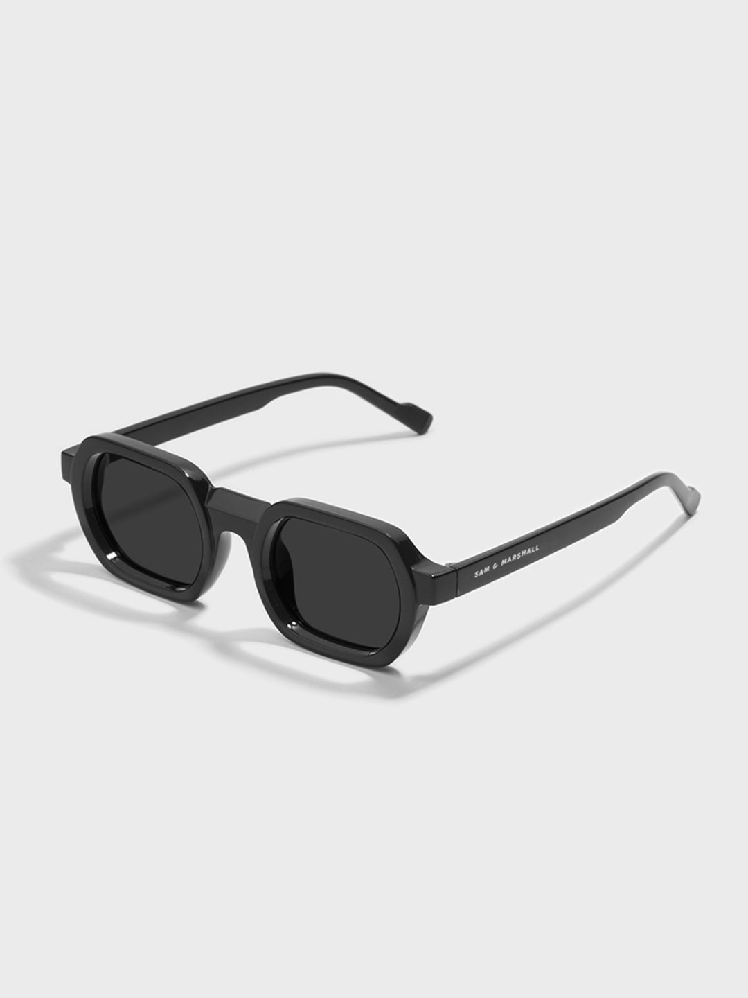 SAM & MARSHALL Unisex Full Rim Square Sunglasses with UV Protected Lens VELAR_BLACK_20030-image-3