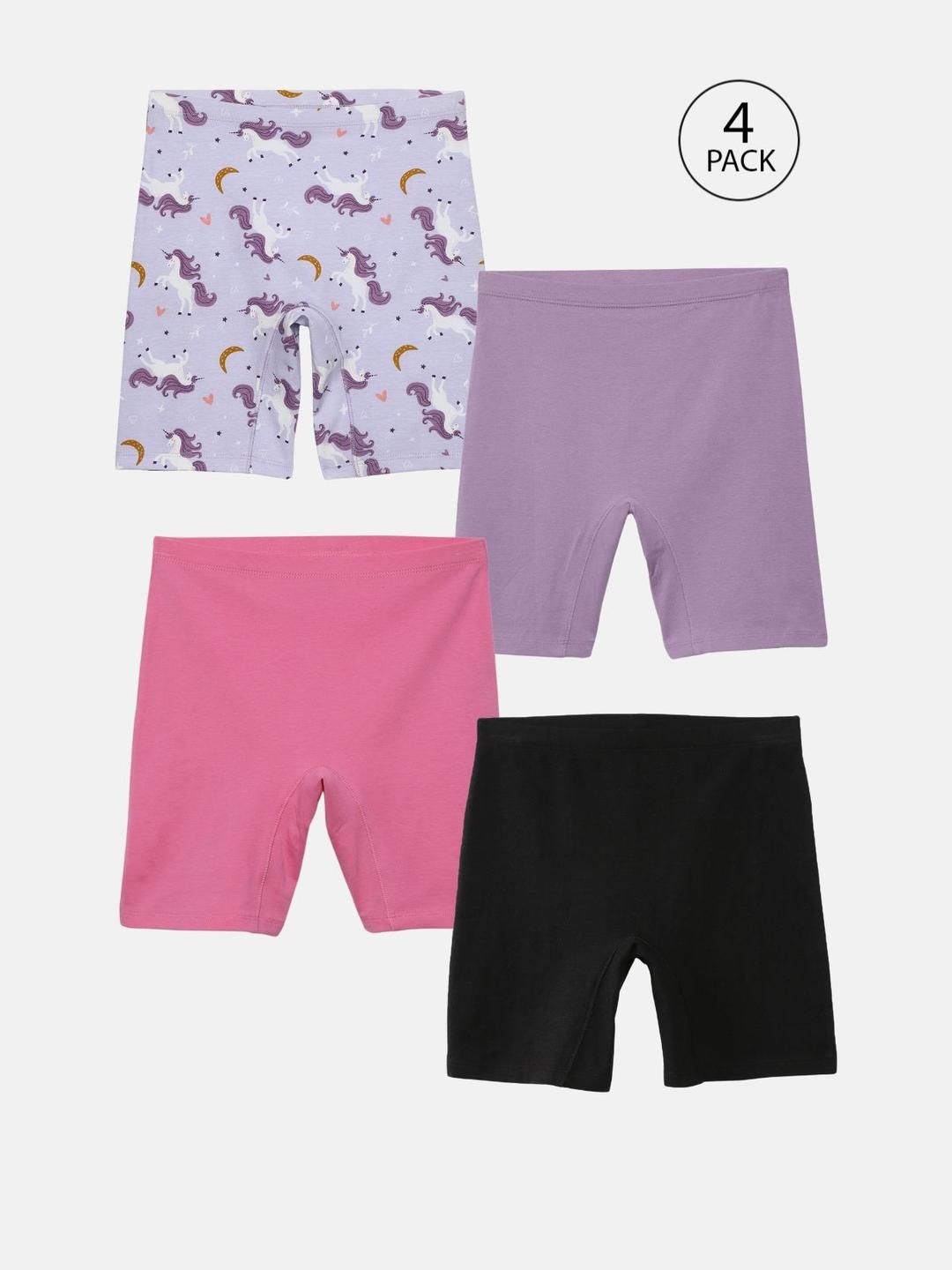 mackly Girls Pack Of 4 Sports Shorts-picture-41