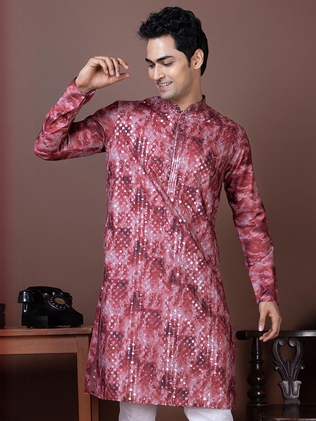 PulseIQ Men Embellished Mirror Work Kurta-picture-37