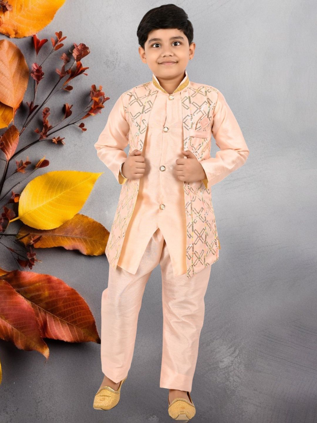 NEW GEN Embellished Two Piece Sherwani Set