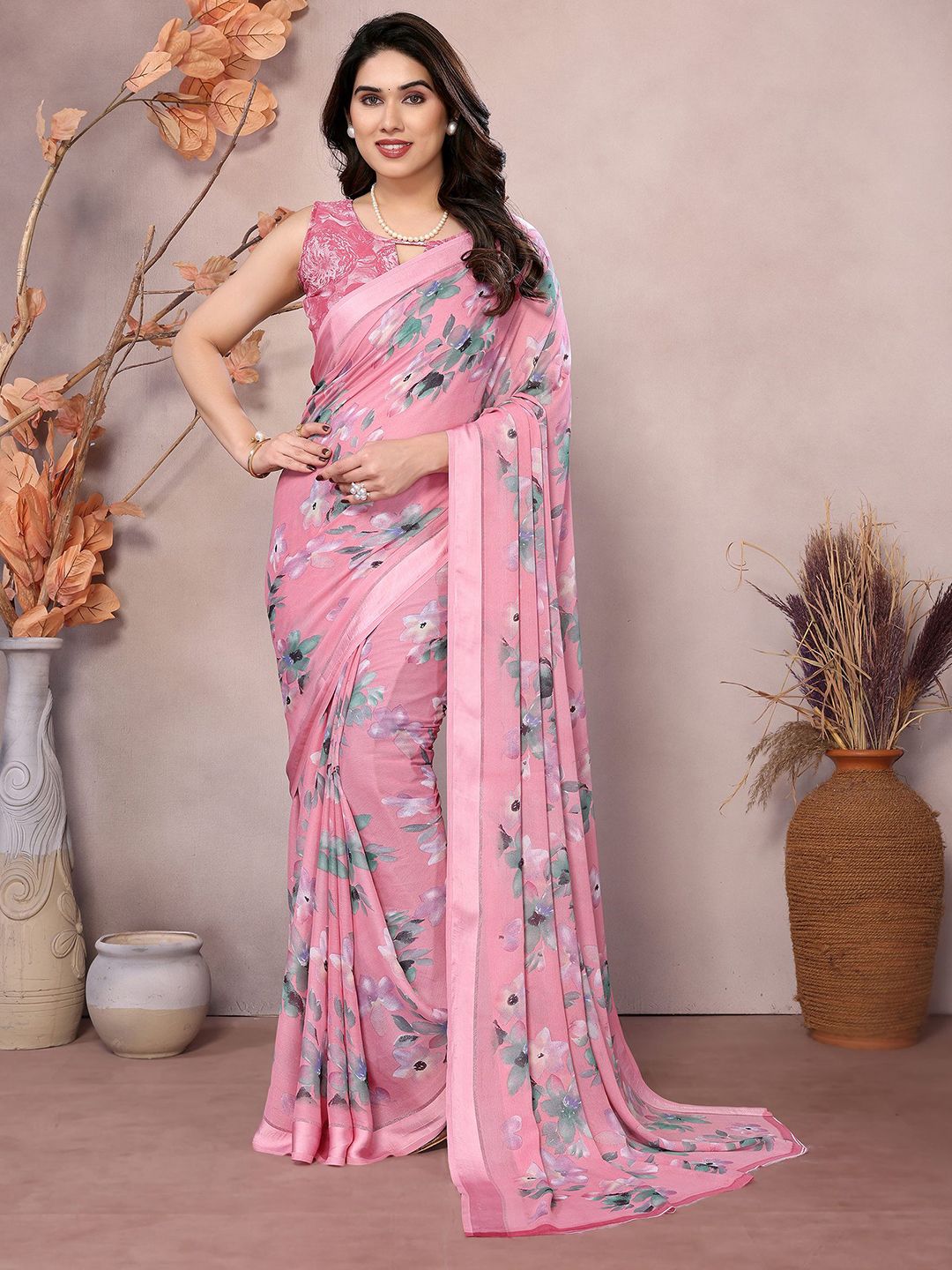 Mitera Floral Printed Saree-picture-13