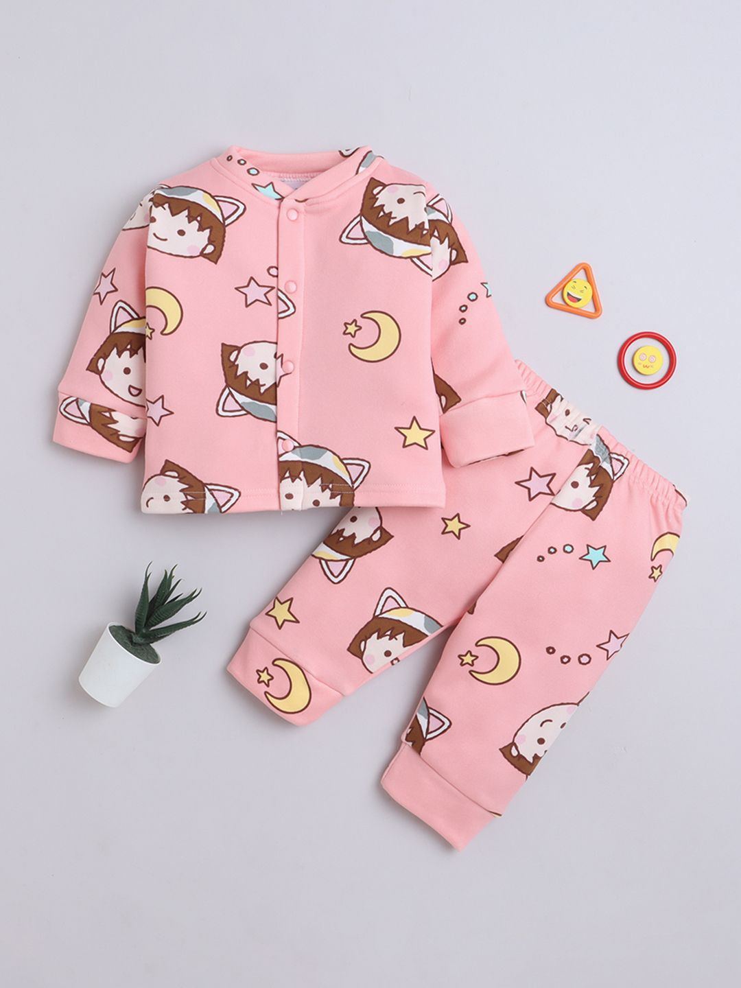 MeeMee Kids Printed Shirt & Pyjamas Night suit-picture-57