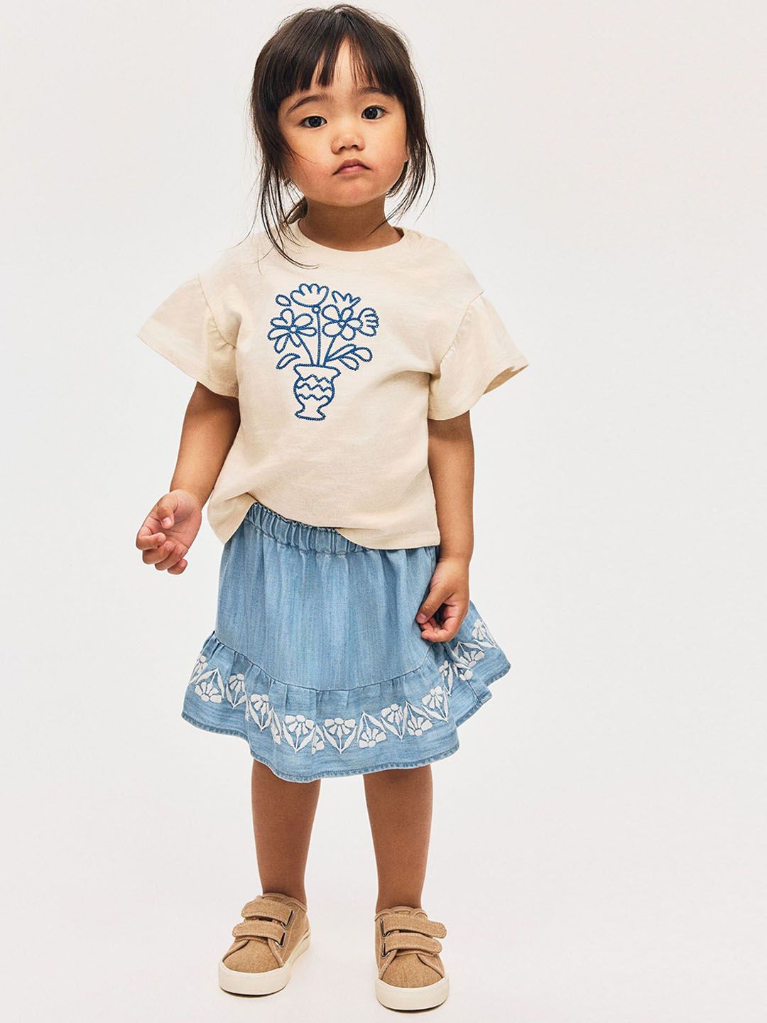 H&M Embroidery-Detail Denim Skirt-picture-39