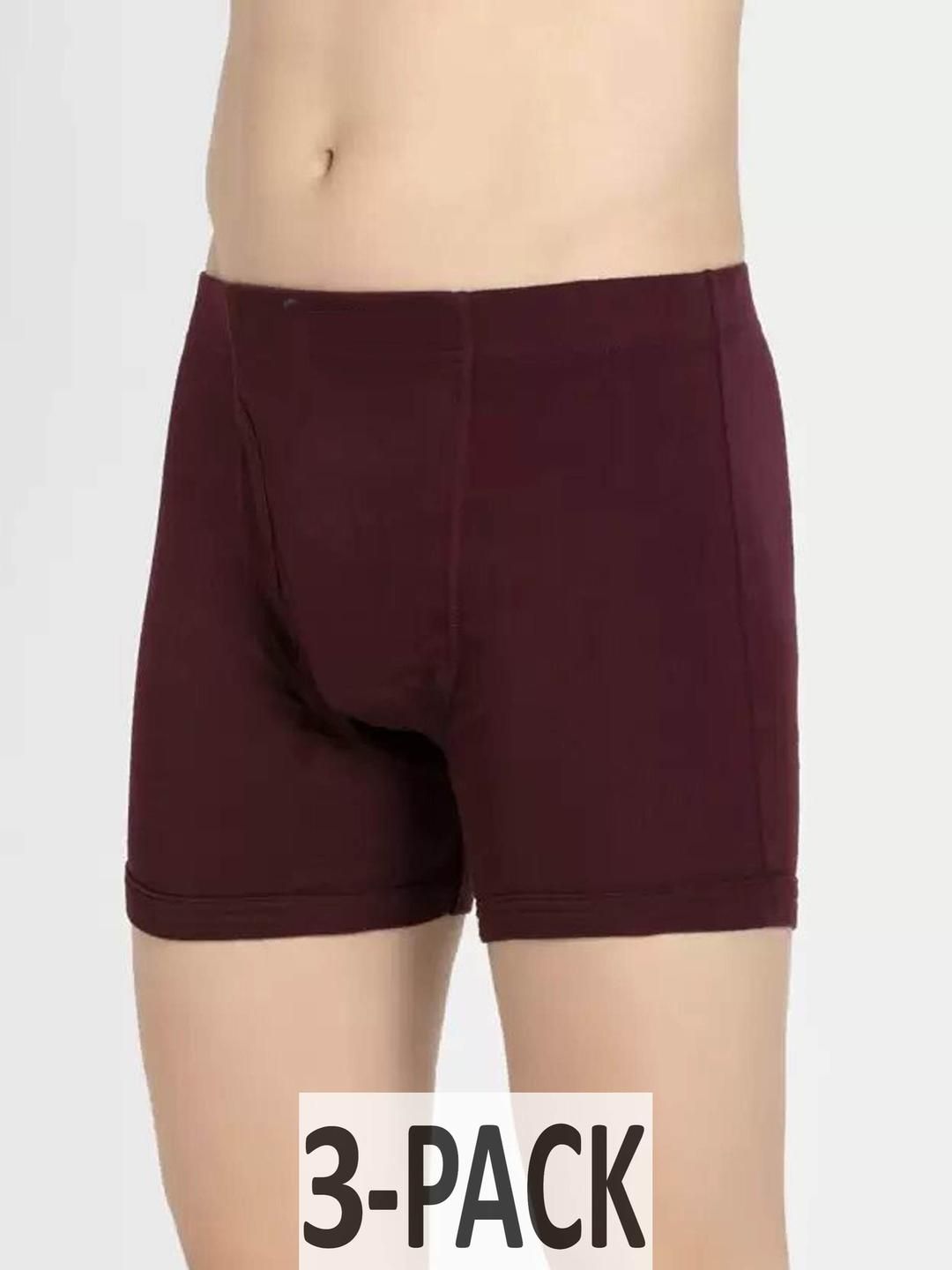 CAVENDERS Men Pack Of 3 Cotton Mid-Rise Basic Briefs-picture-21