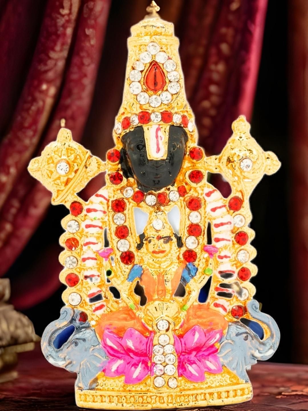 Kulin Gold Toned & Red Religious Idol Showpiece-picture-16