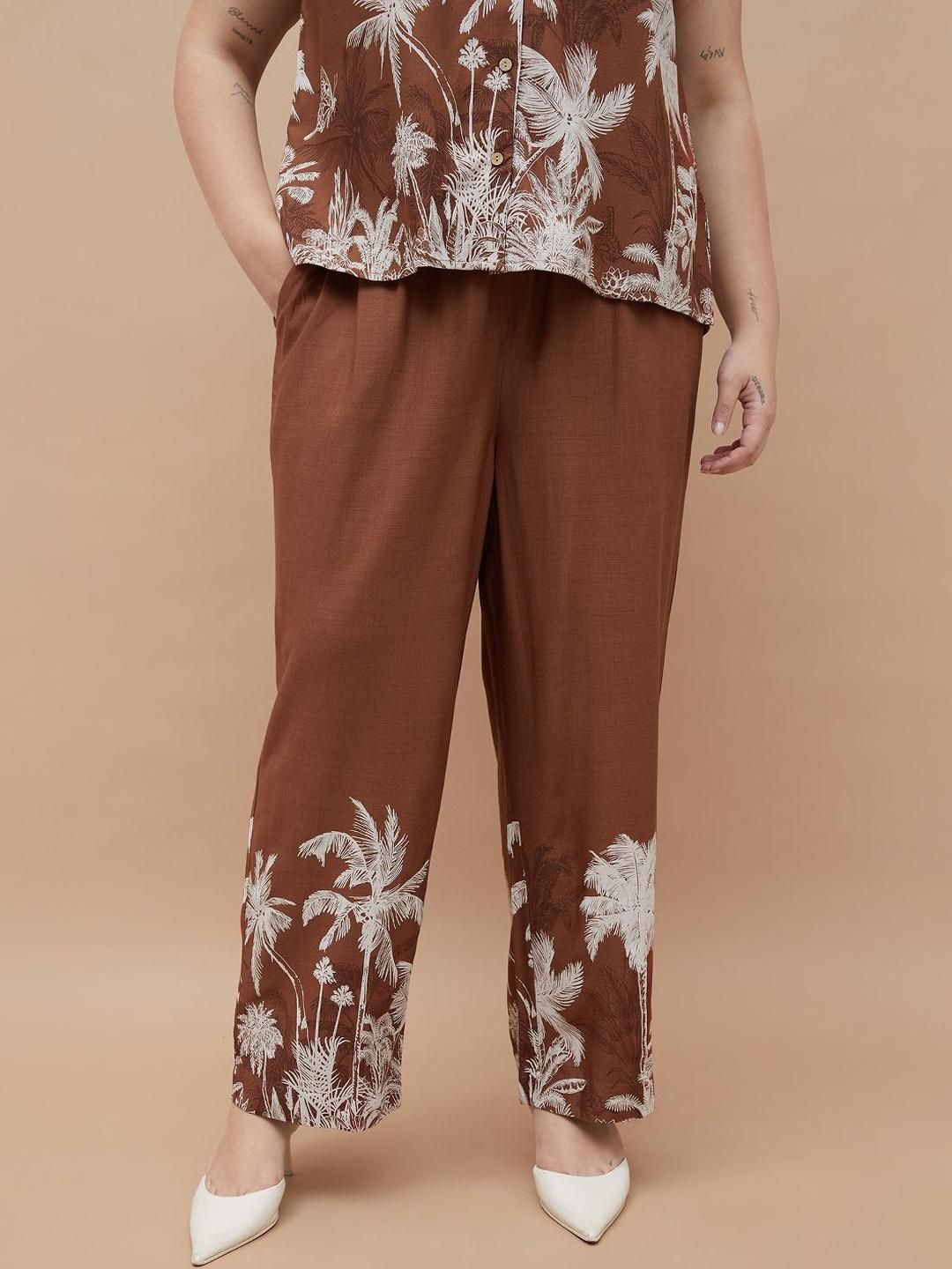 Nexus by Lifestyle Women Printed Pleated Trousers-picture-13