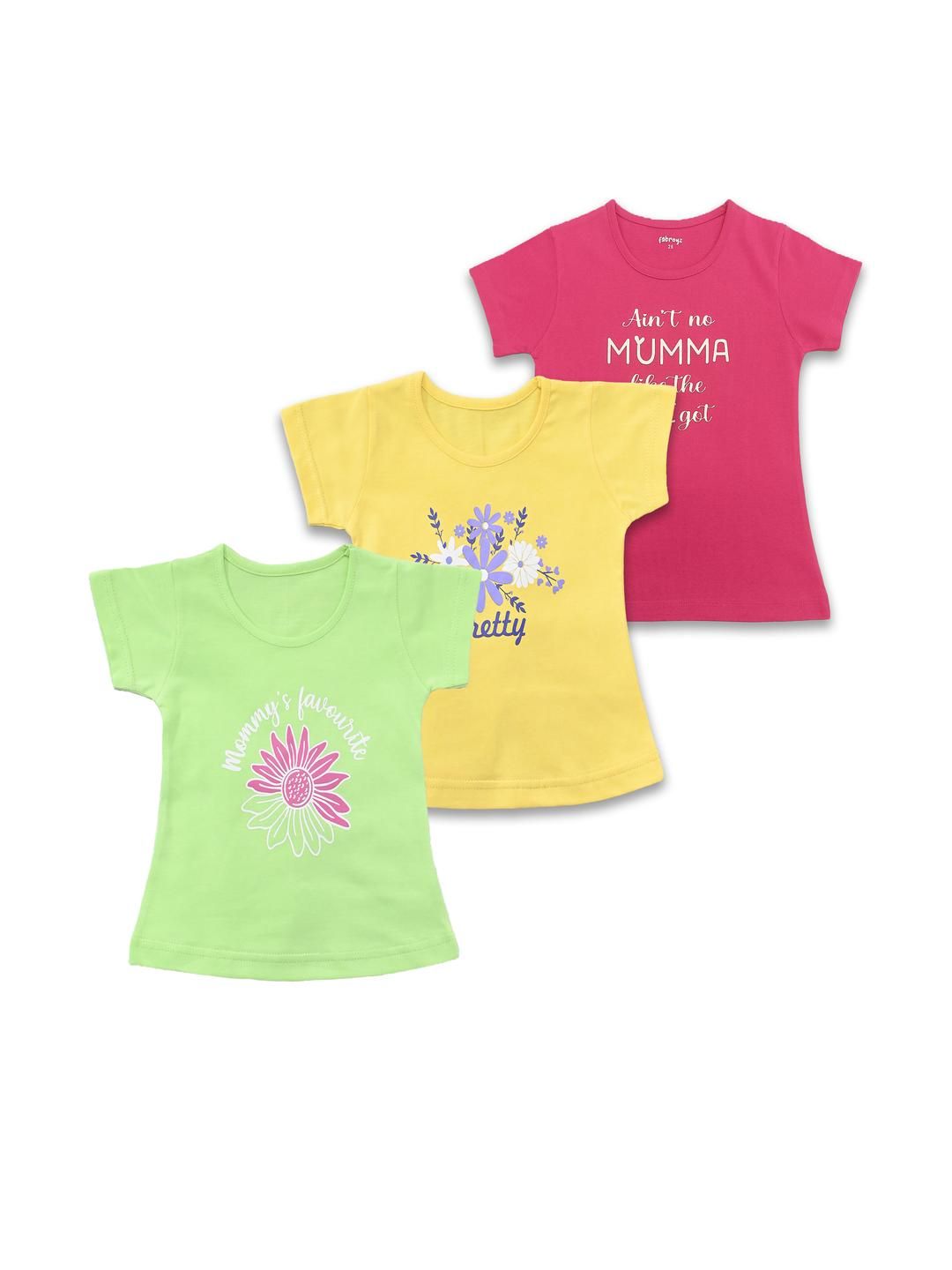 FABROYZ Kids Girls Pack of 3 Printed Cotton Top-picture-22