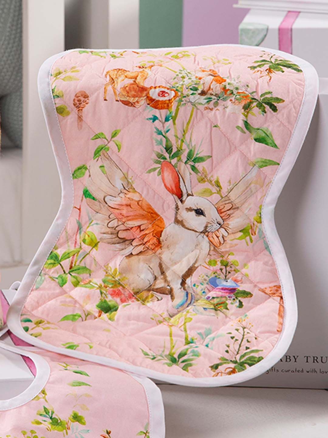 THE BABY TRUNK Kids Infants Bunny Printed Cotton Bib-picture-15