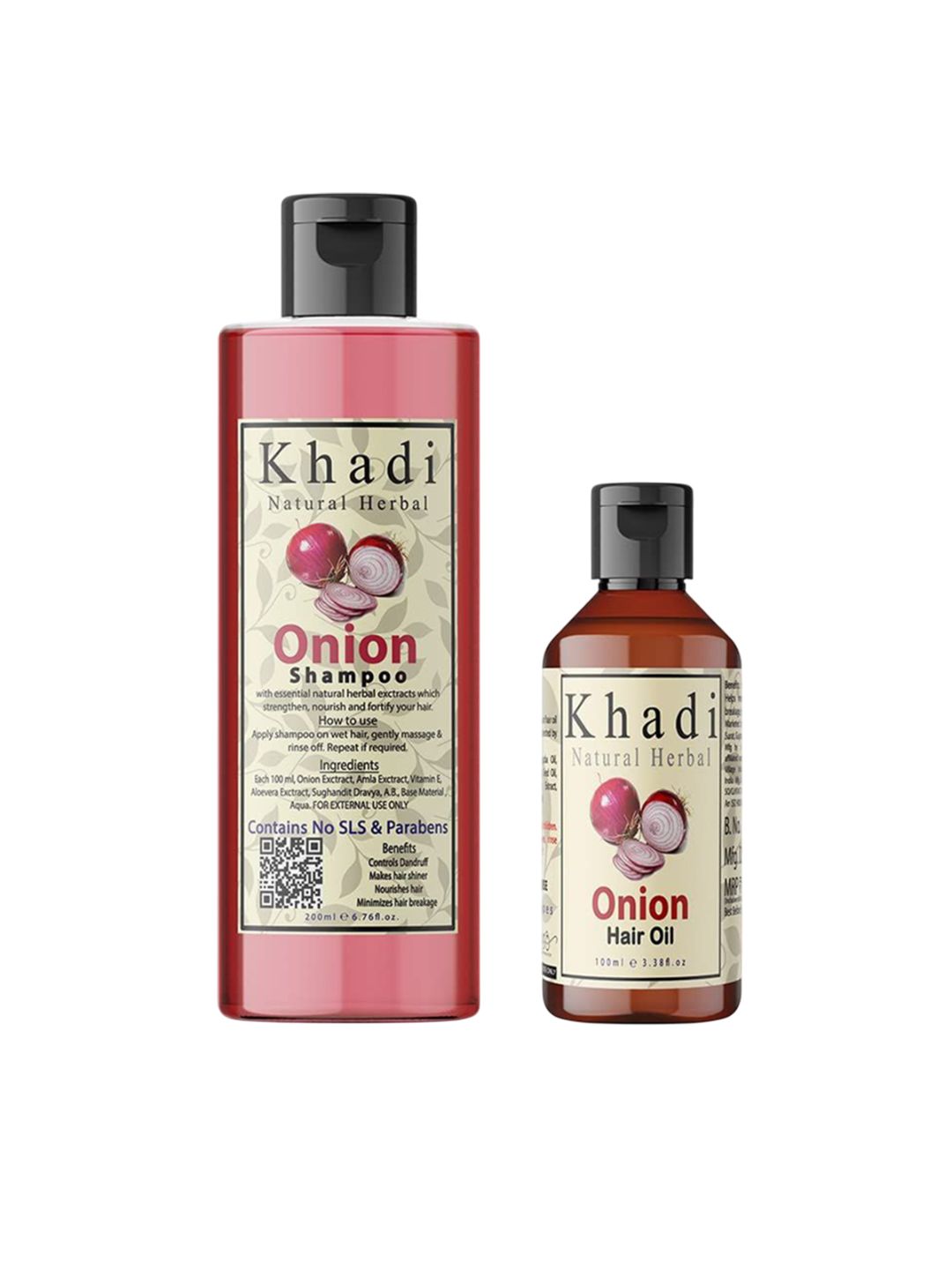 khadi natural herbal Set Of 2 Red Onion Hair Oil- 100 ml & Shampoo- 200 ml-picture-18