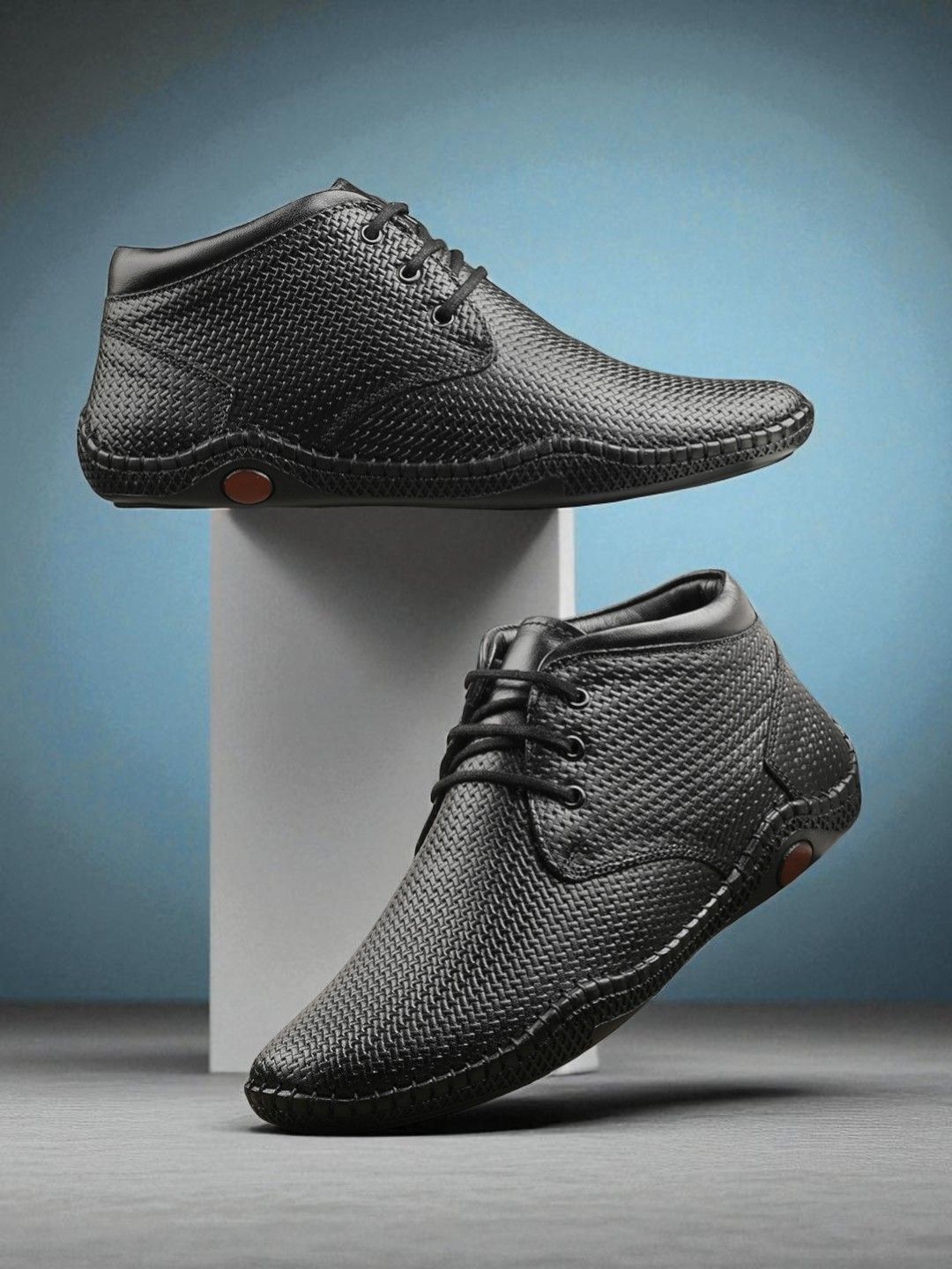 Mactree Men Textured Leather Derbys-picture-26