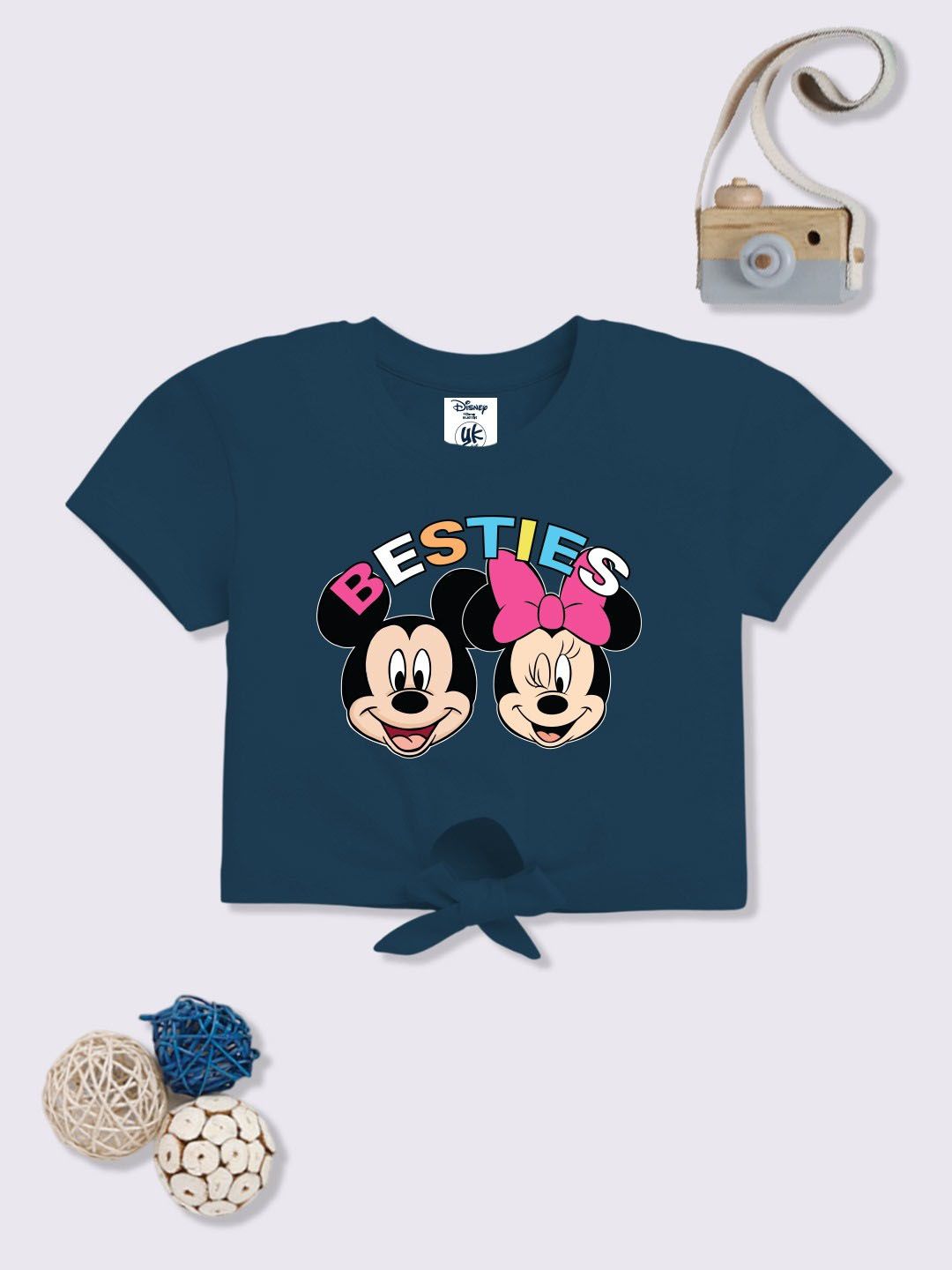 YK Disney Girls Print Cotton Crop Top-picture-13