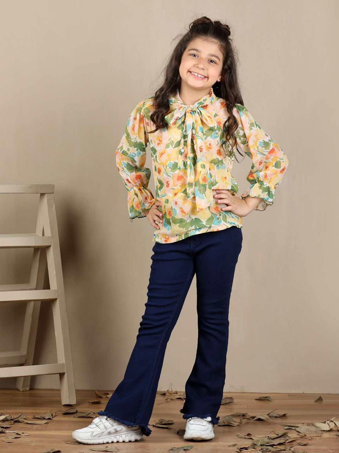 Cutiekins Girls Floral Printed Top