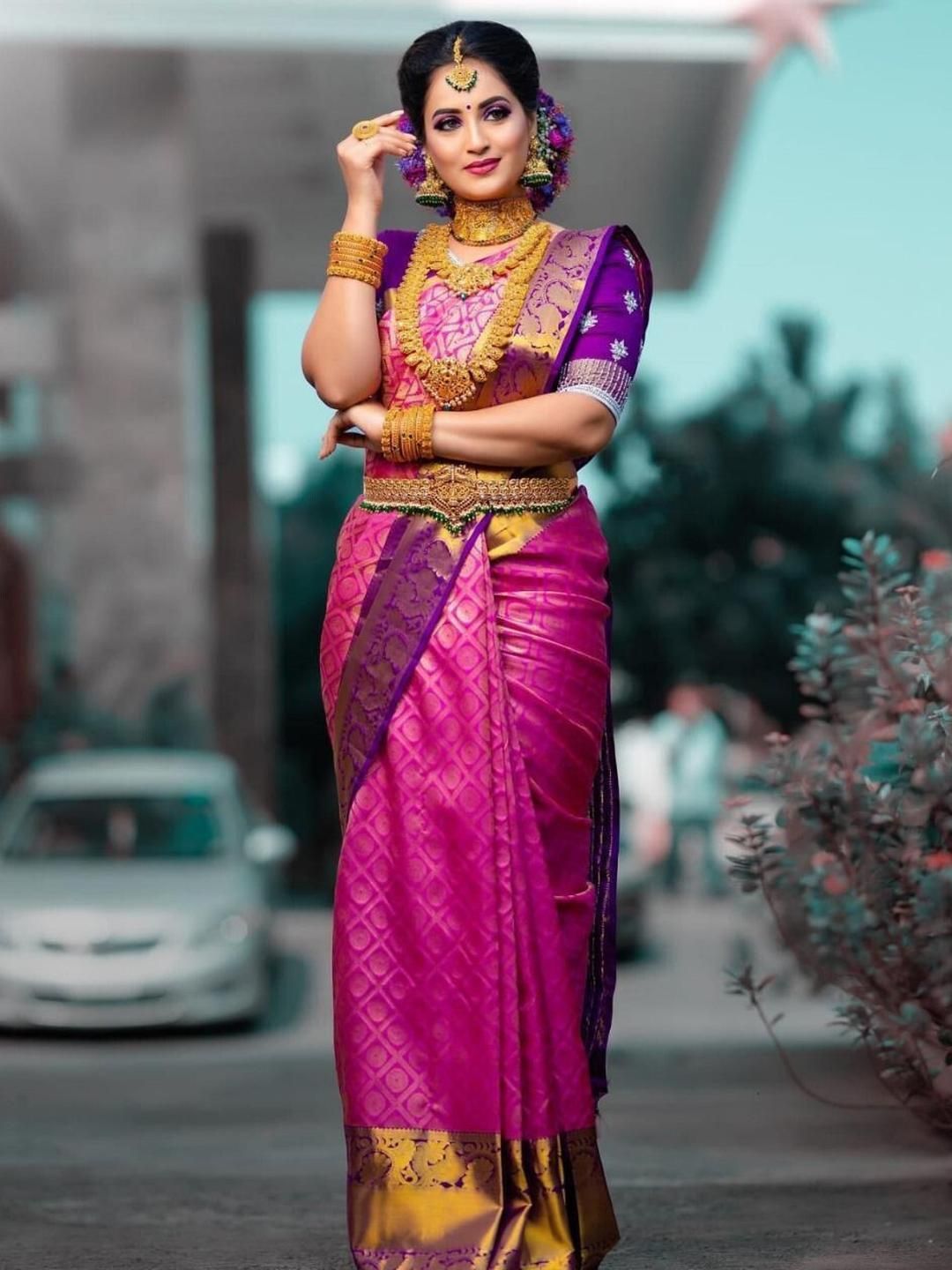 Zenophily Woven Design Kanjivaram Art Silk Saree-picture-13