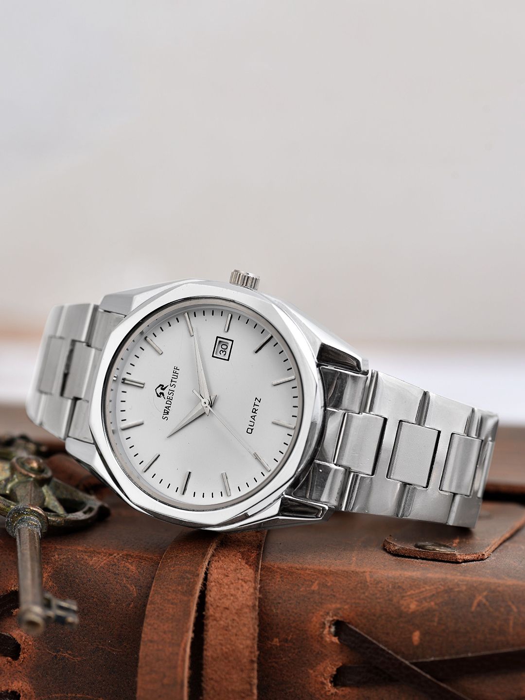 SWADESI STUFF Men Dial & Straps Analogue Watch SDS 169 WHITE-picture-12