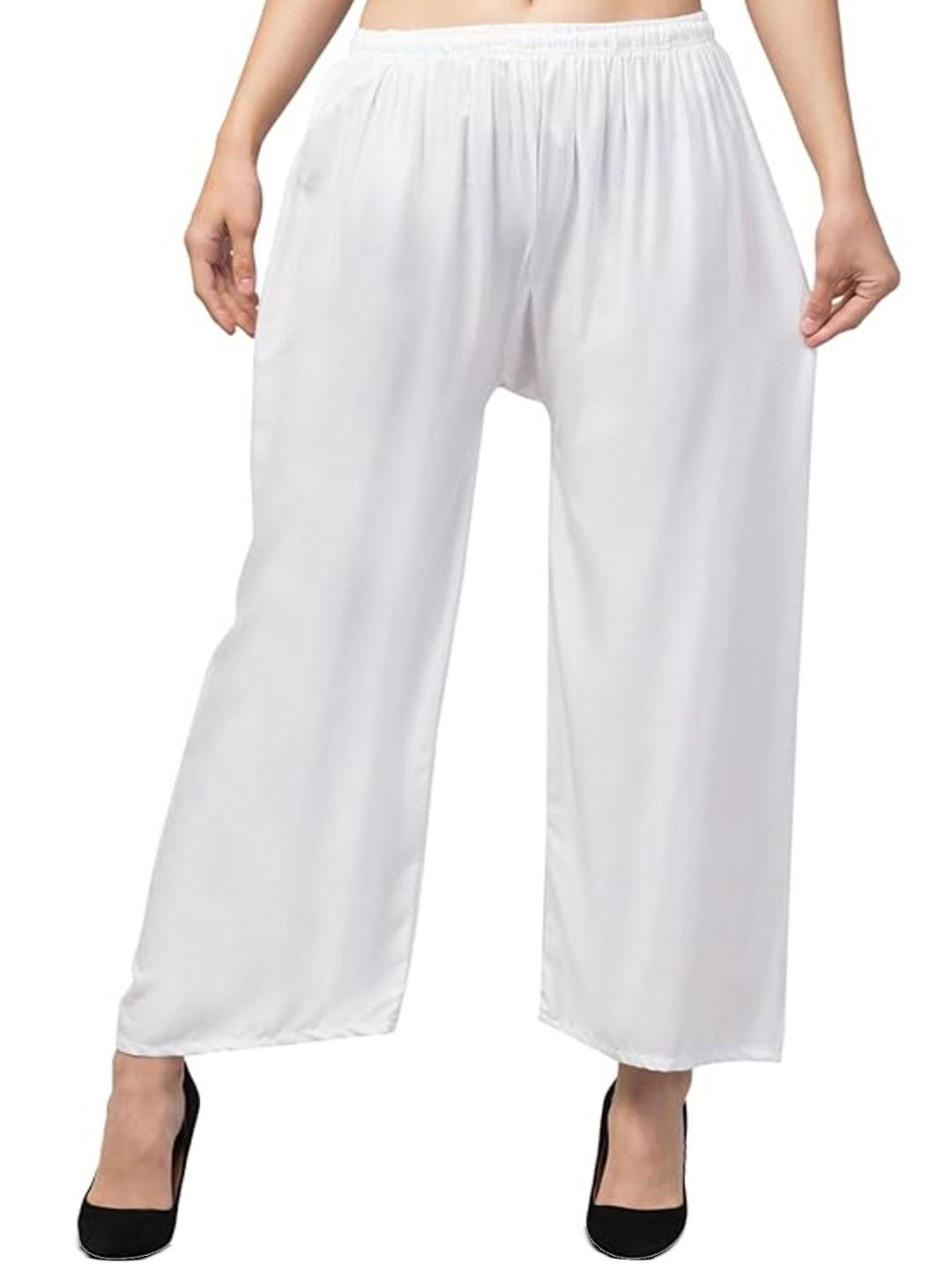 ERUDITE CLUB Women Solid Straight Palazzos-image-27