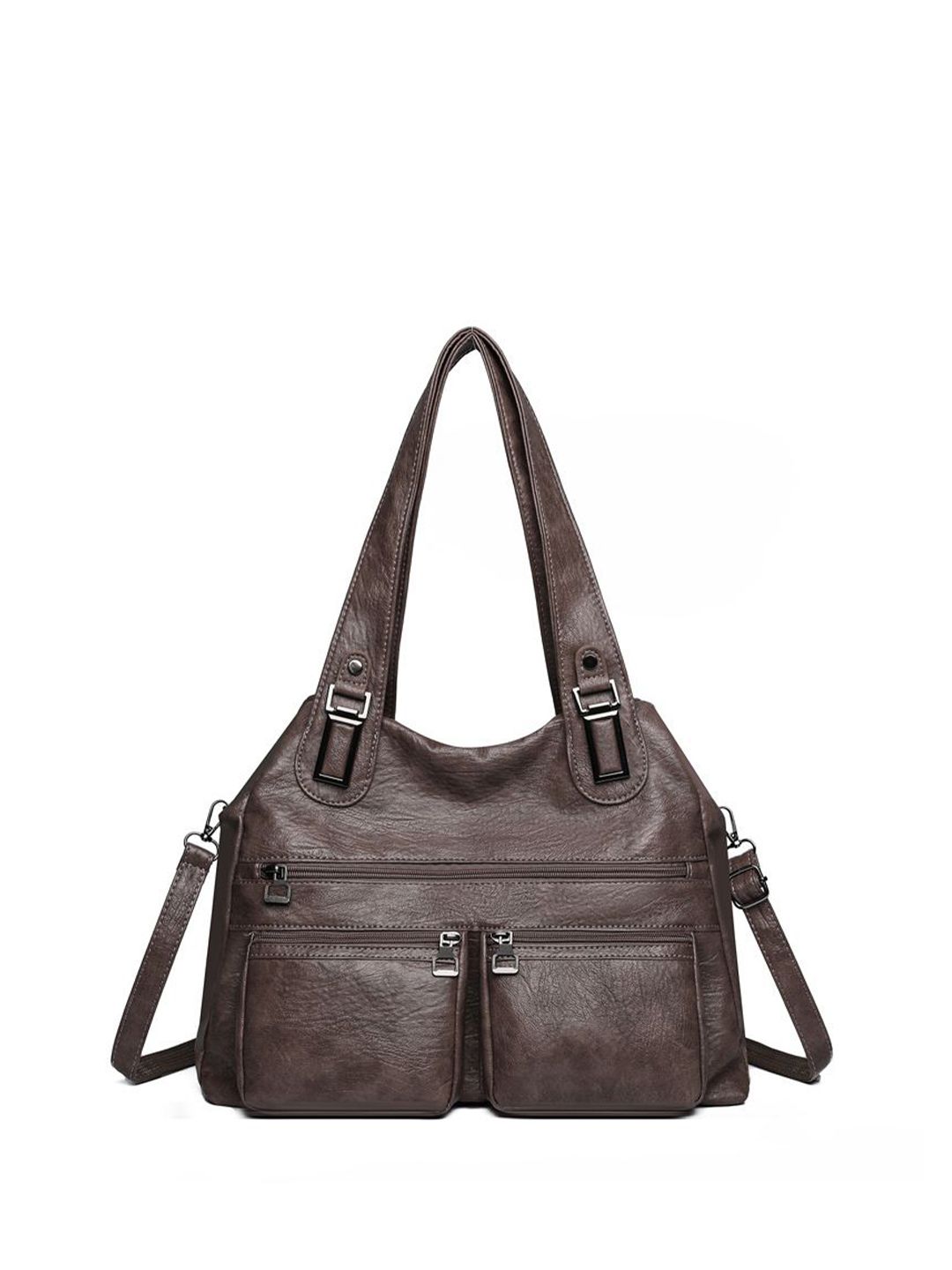CORSICA Women Solid Structured Zip Detail Shoulder Bag-picture-25