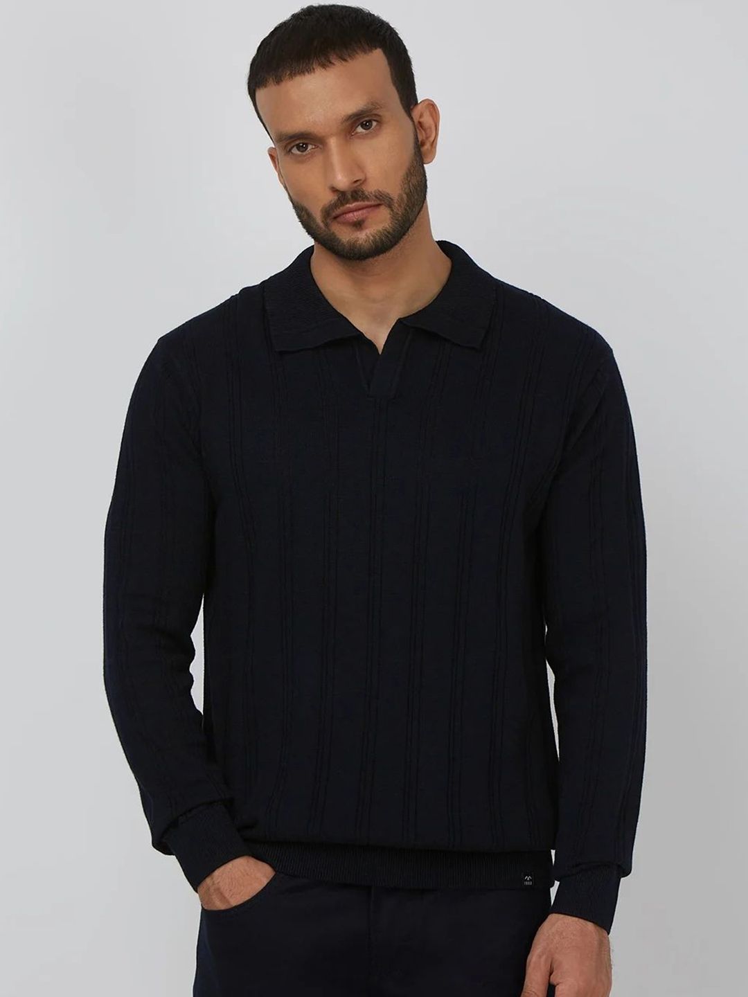 Mufti Men Self Design Pullover Sweaters-picture-10