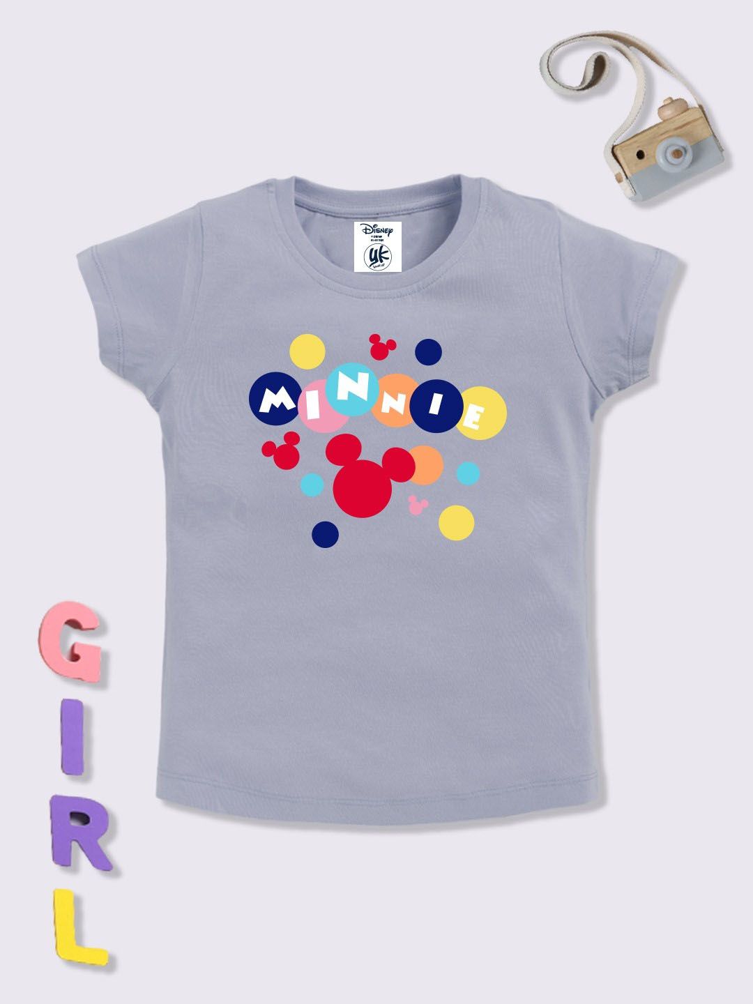 YK Disney Girls Disney Printed Pure Cotton T-shirt-picture-34