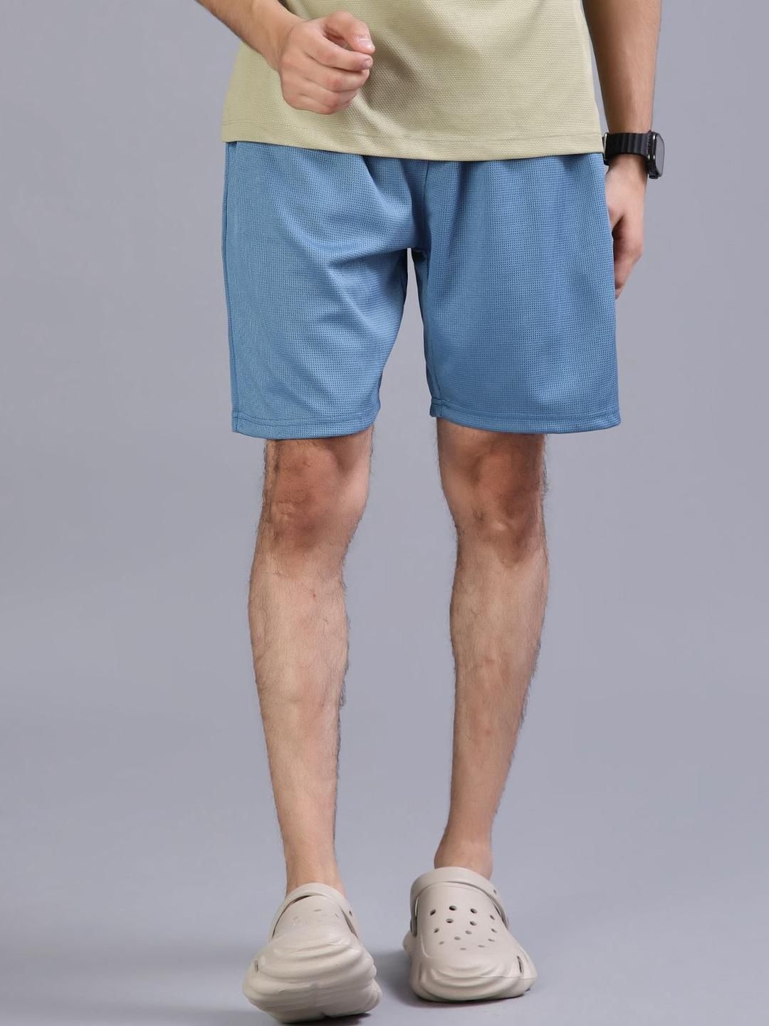 V-Mart Men Self Design Mid-Rise Shorts-picture-36