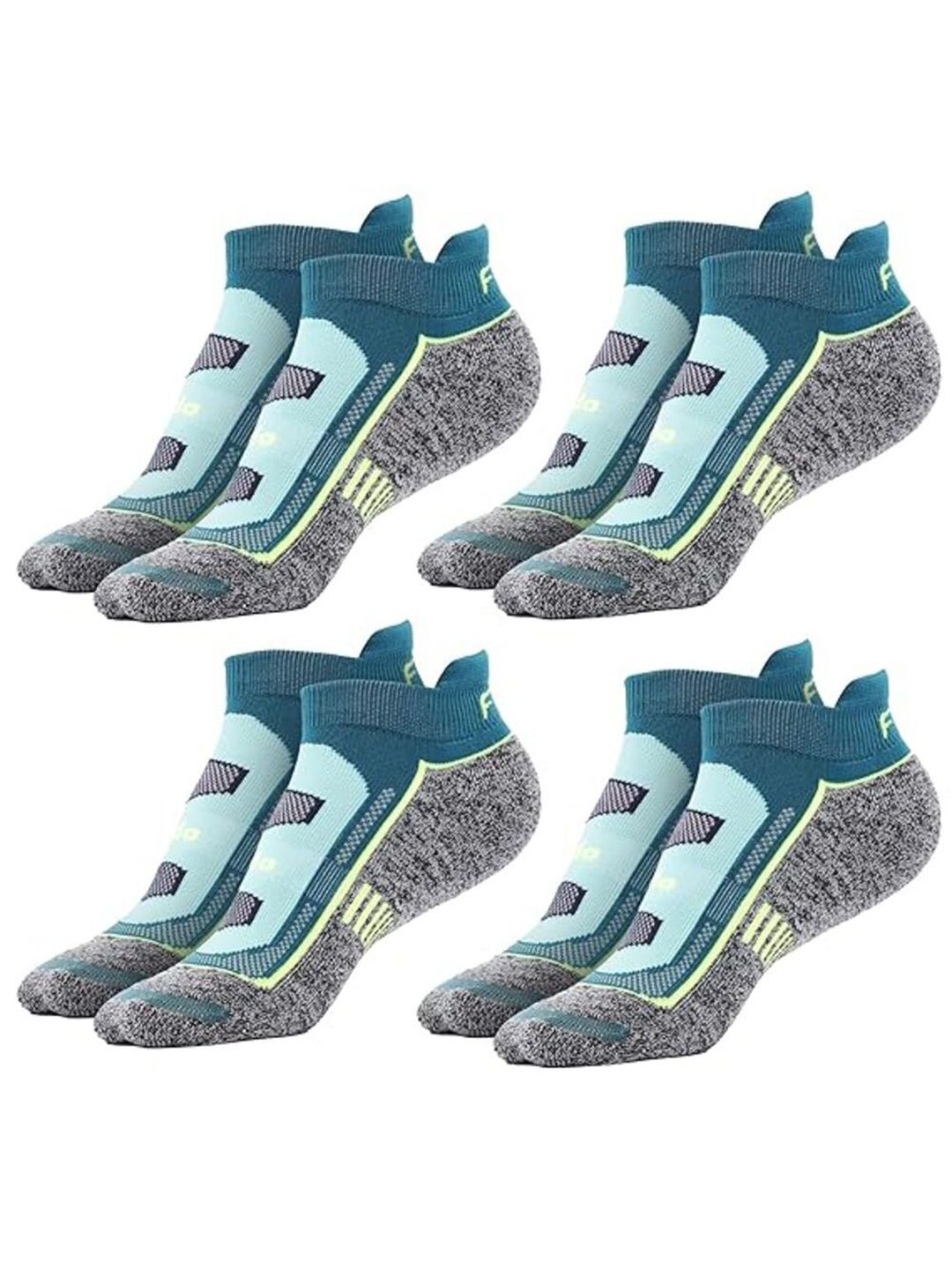 FRIDO Pack Of 4 Colorblocked Cotton Ankle-Length Socks-picture-15