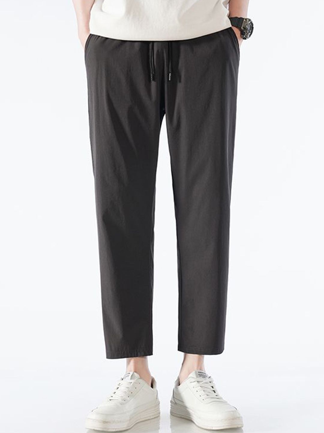 StyleCast x Revolte Men Regular Fit Mid-Rise Flat-Front Regular Trousers