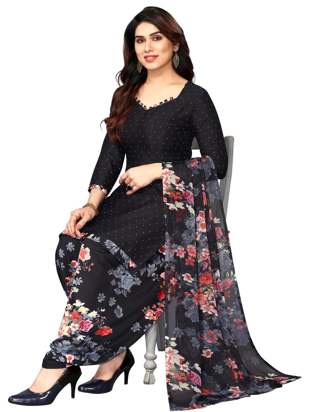 Moda Rapido Women Silk Crepe Printed Patiyala Salwar Suit Dress Material-image-15
