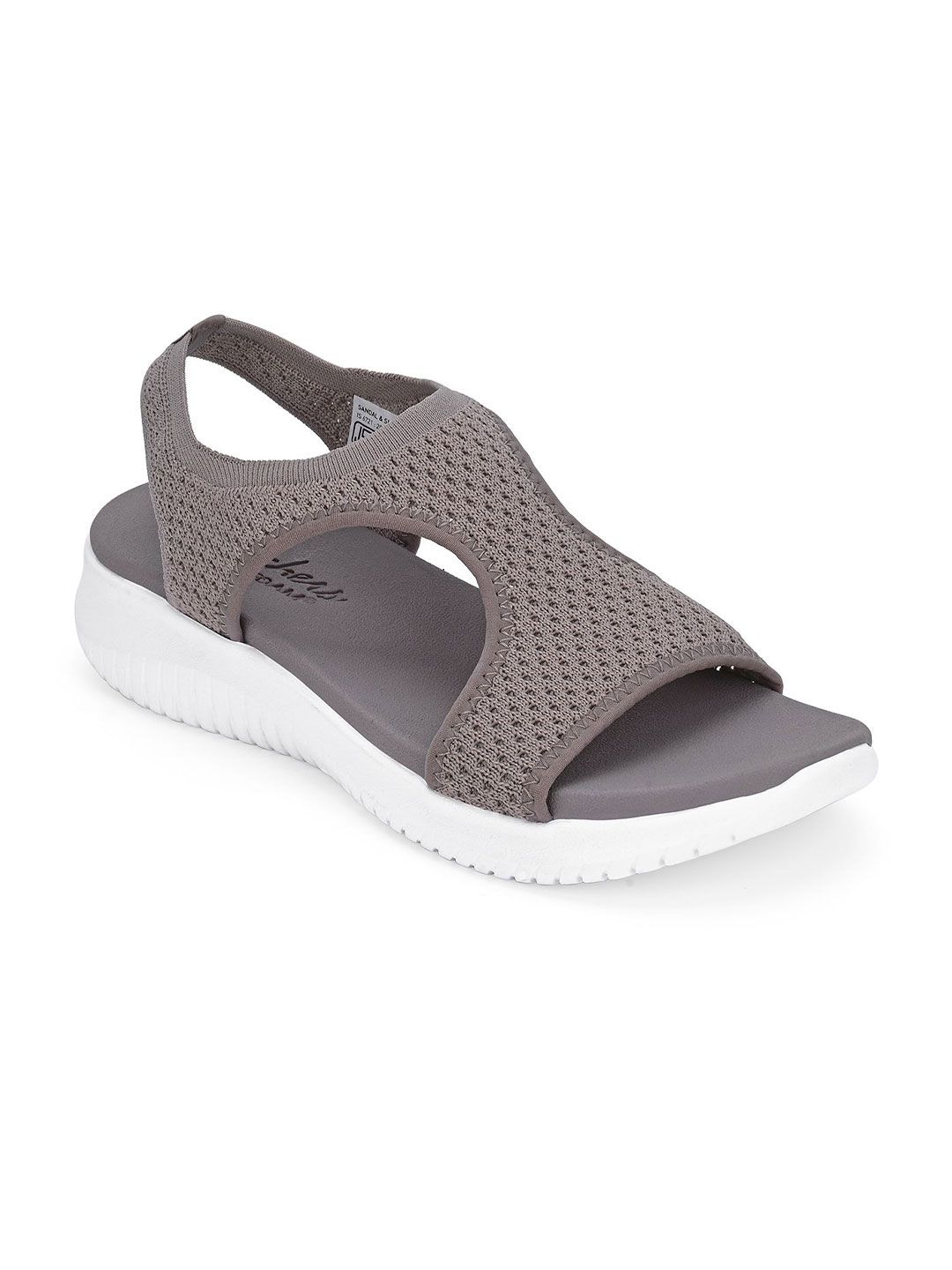 Skechers Women Textured Ultra Flex Open Toe Flats