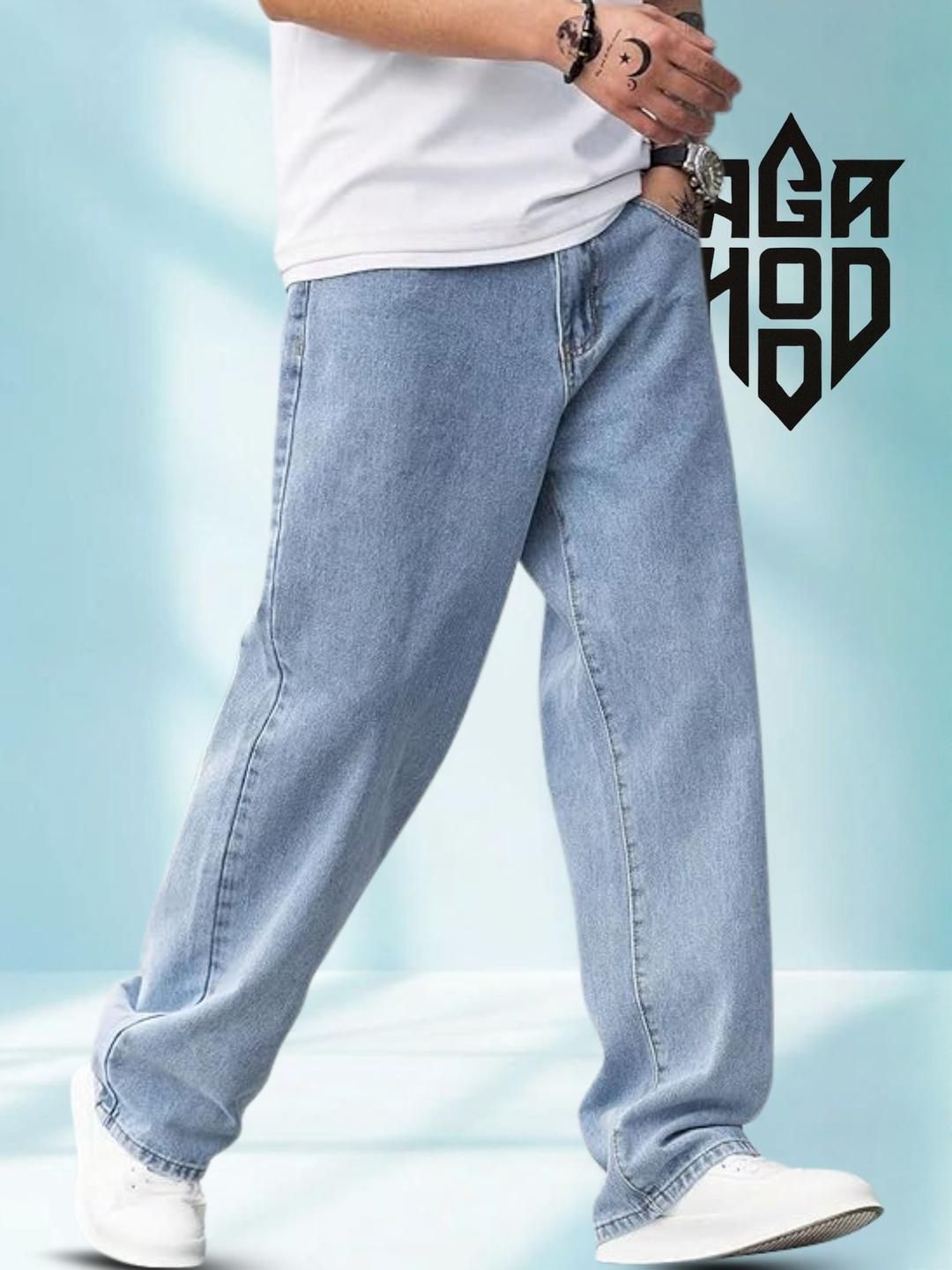 ANGERHOOD Men Straight Fit Mid-Rise Cotton Jeans-picture-25