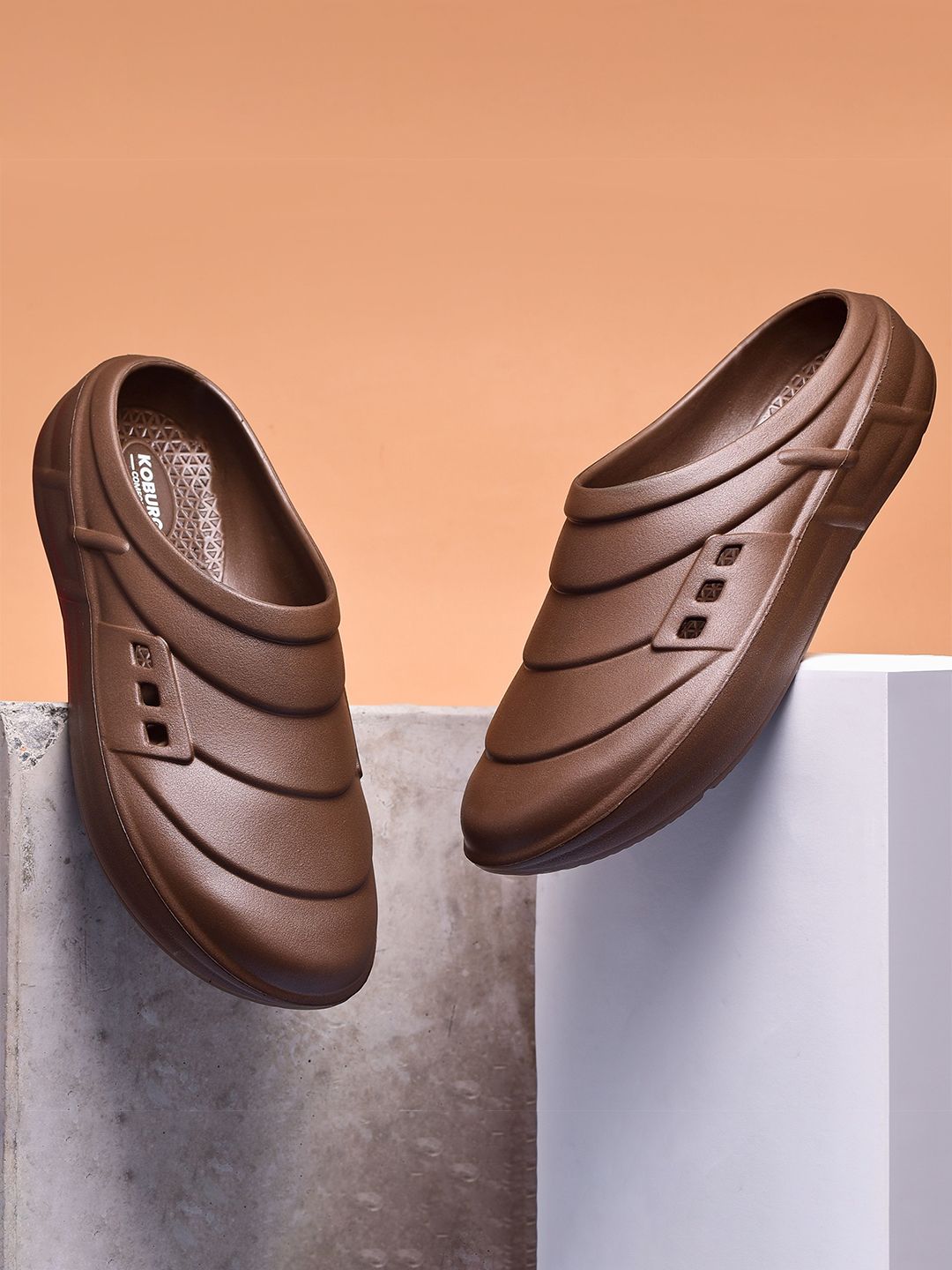 Koburg Men Self Design Clogs-picture-32